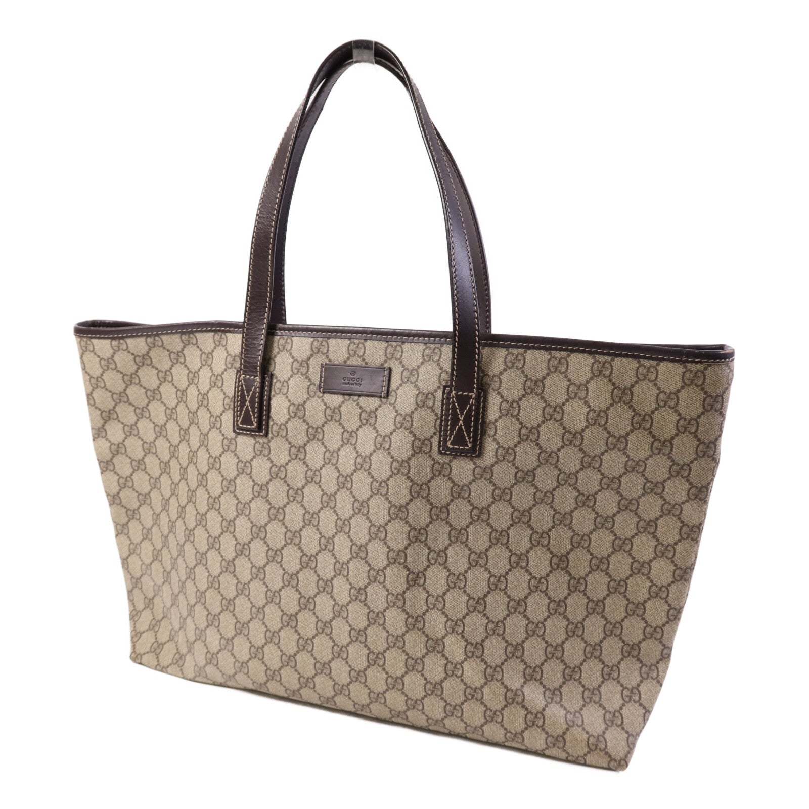 GUCCI 塗層帆布Shoulder Bag銀扣肩背袋