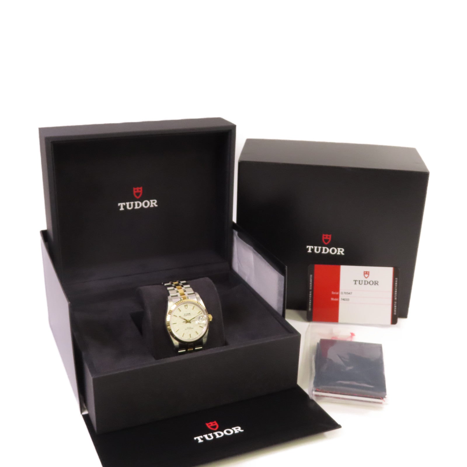 TUDOR Prince Date 34mm Watch不鏽鋼/18K黃金自動機芯手錶銀色/金色