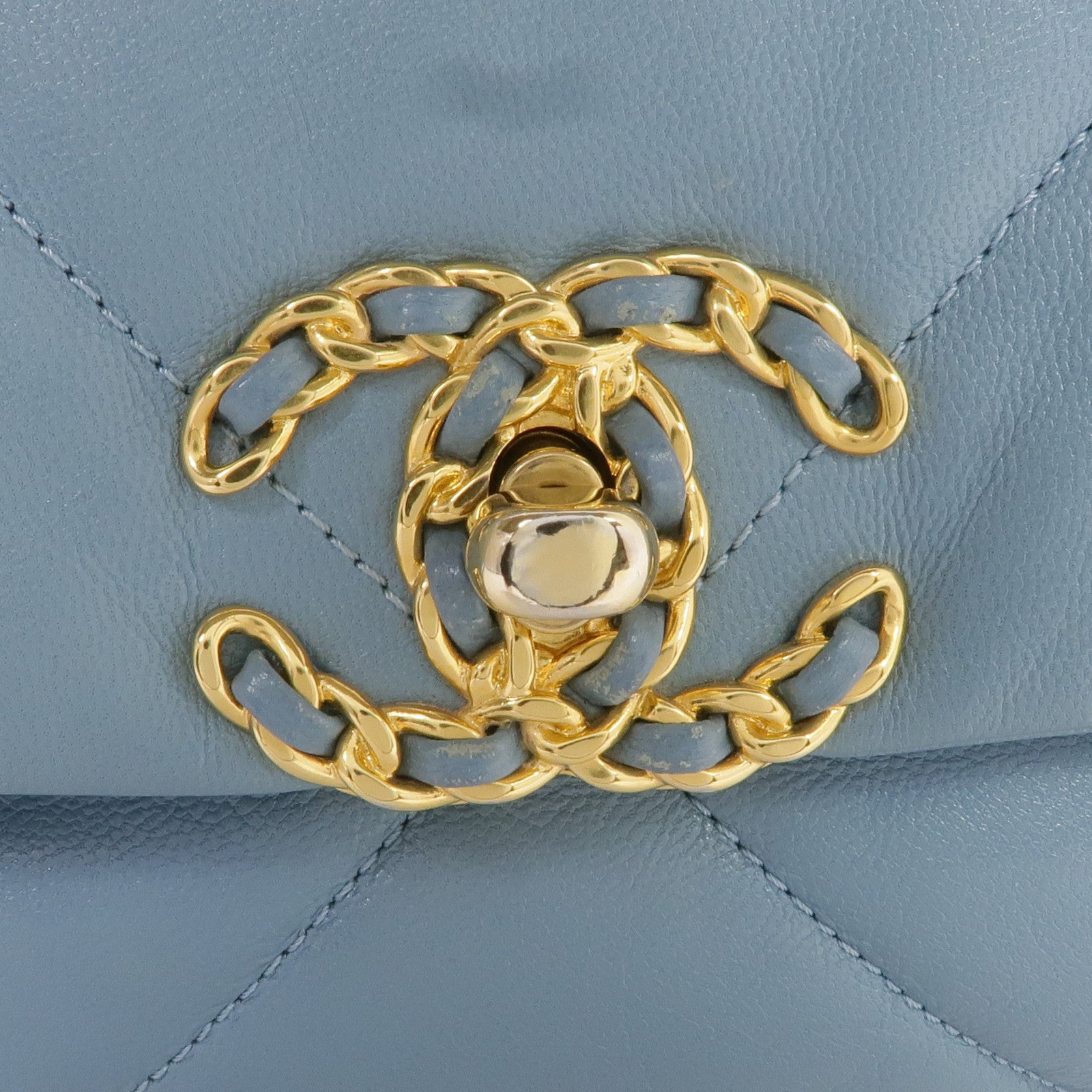 CHANEL 羊皮皮革C19 Small手挽肩背兩用袋