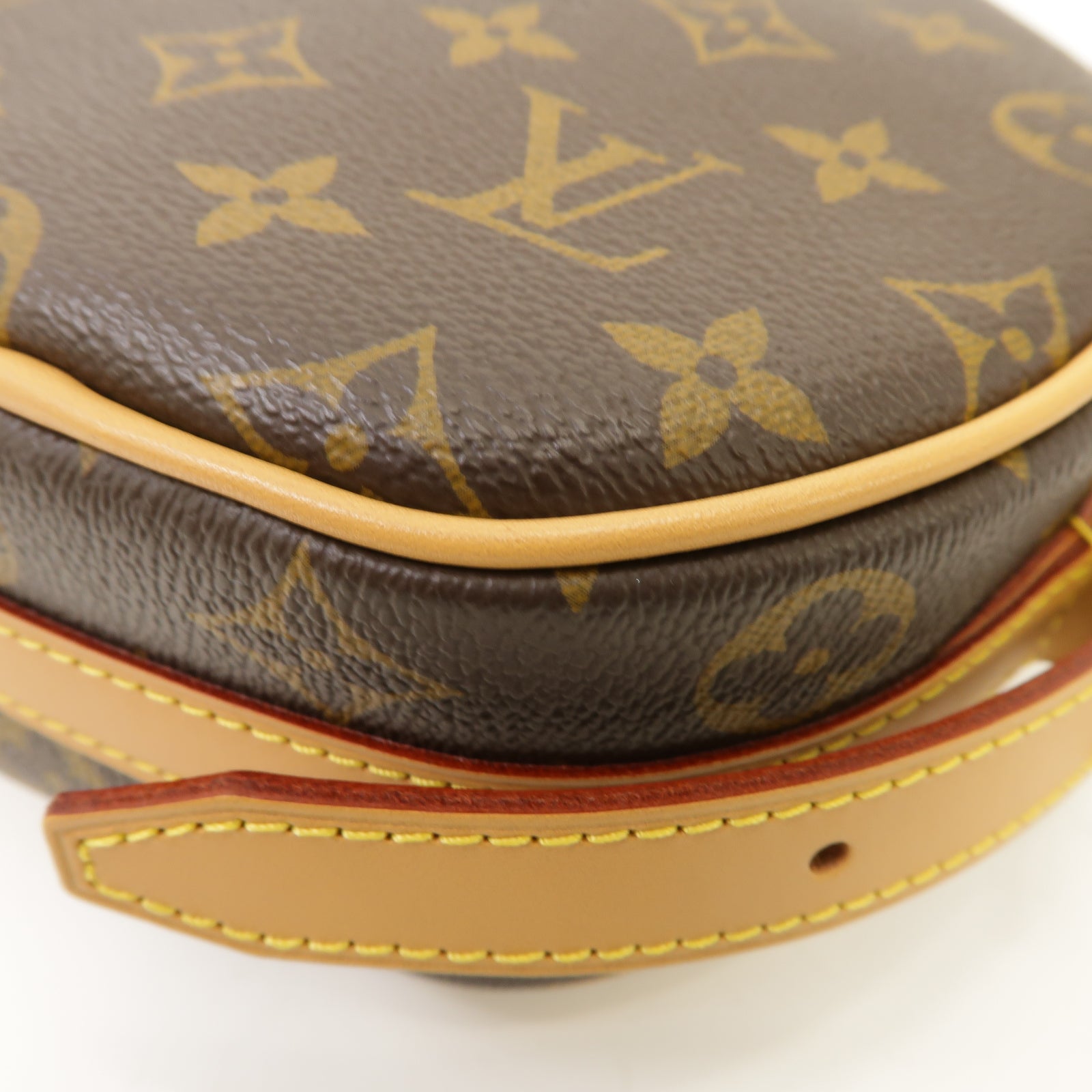 LOUIS VUITTON Monogram Boite Chapeau Souple PM金扣肩背袋棕色