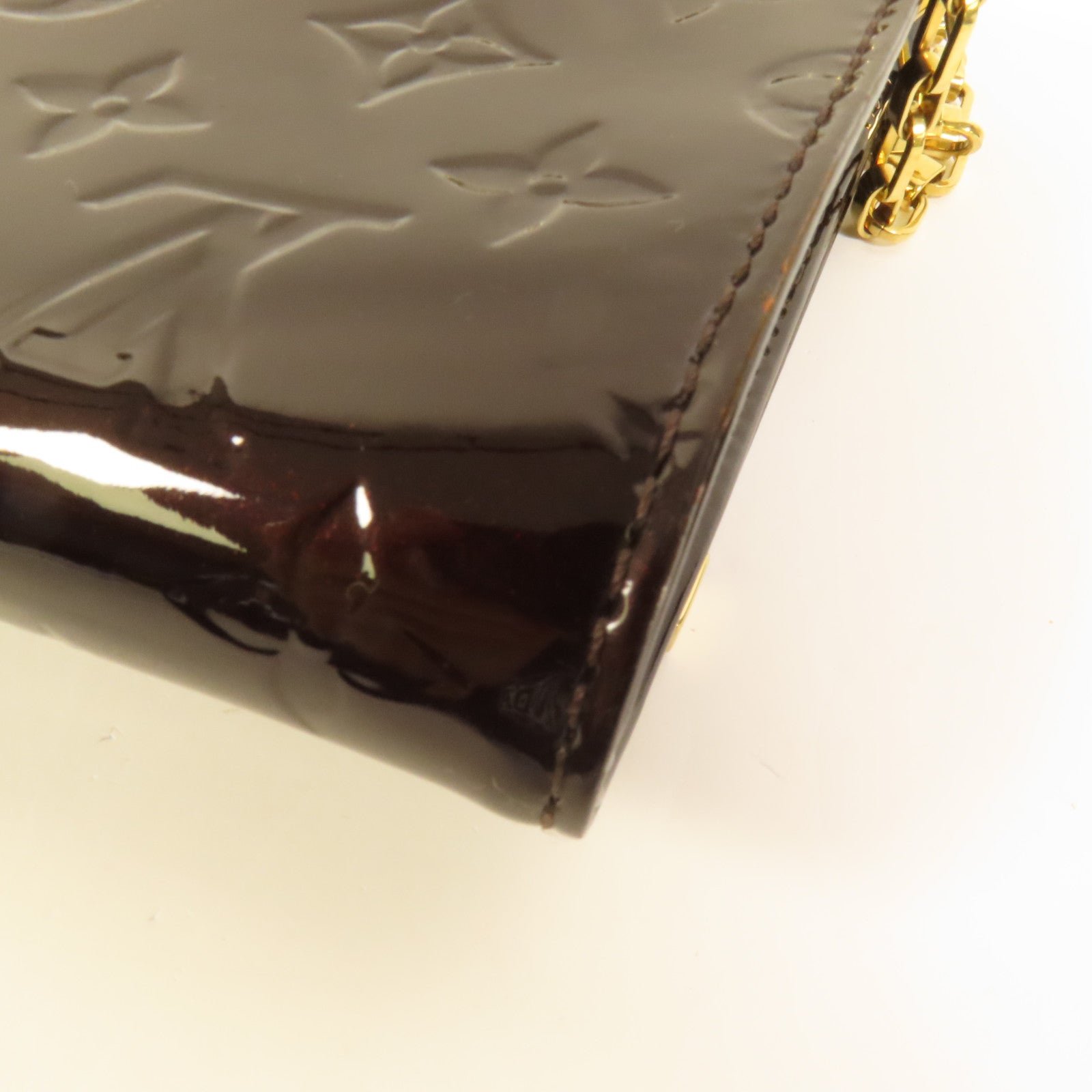 LOUIS VUITTON Monogram Vernis Ana金扣肩背袋