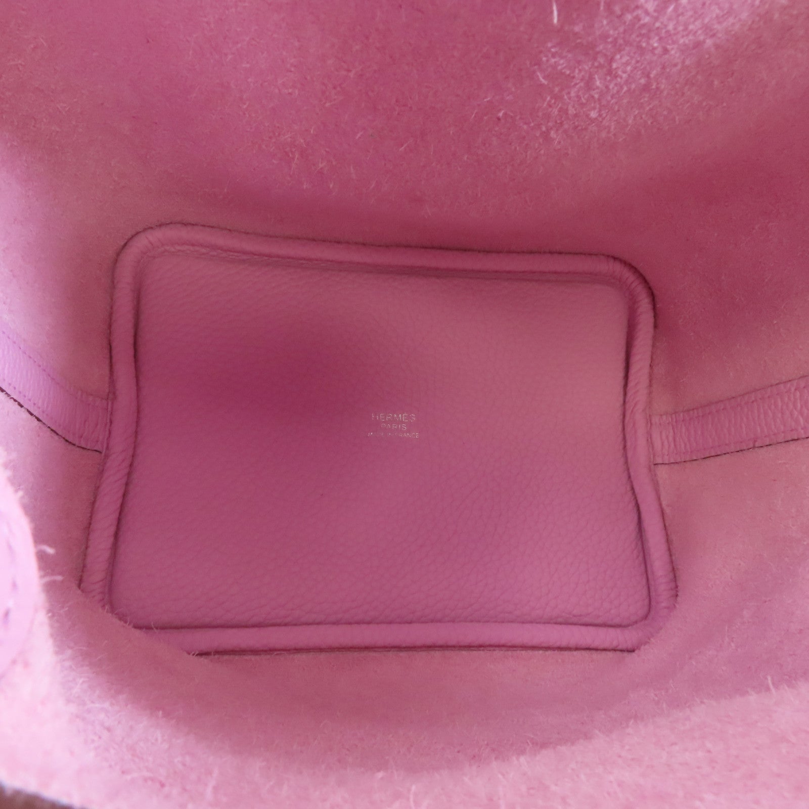 HERMES Clemence皮革Picotin PM銀扣手挽袋Mauve Sylvestre/粉紅色