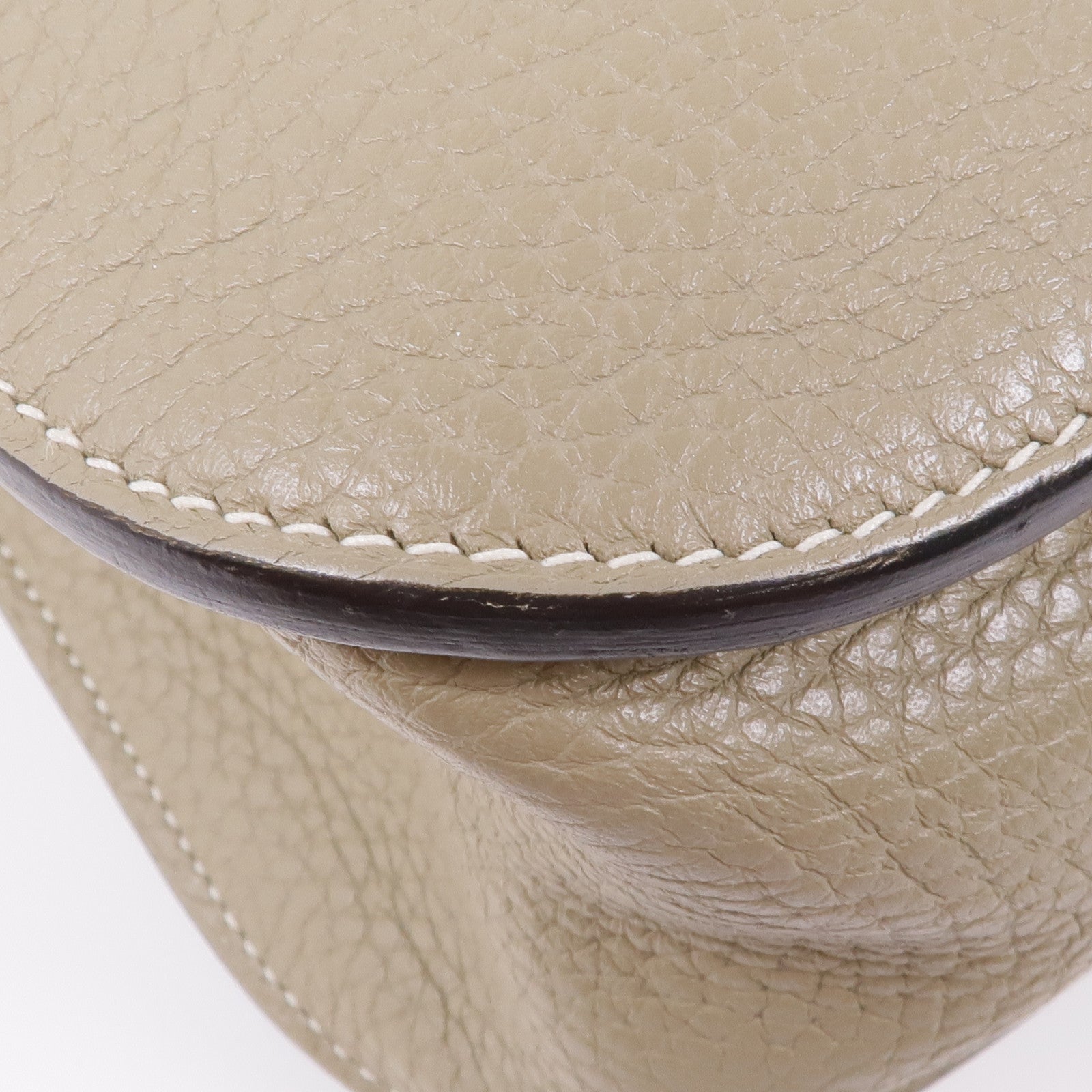 HERMES Clemence皮革Halzan 31銀扣手挽肩背兩用袋Sauge