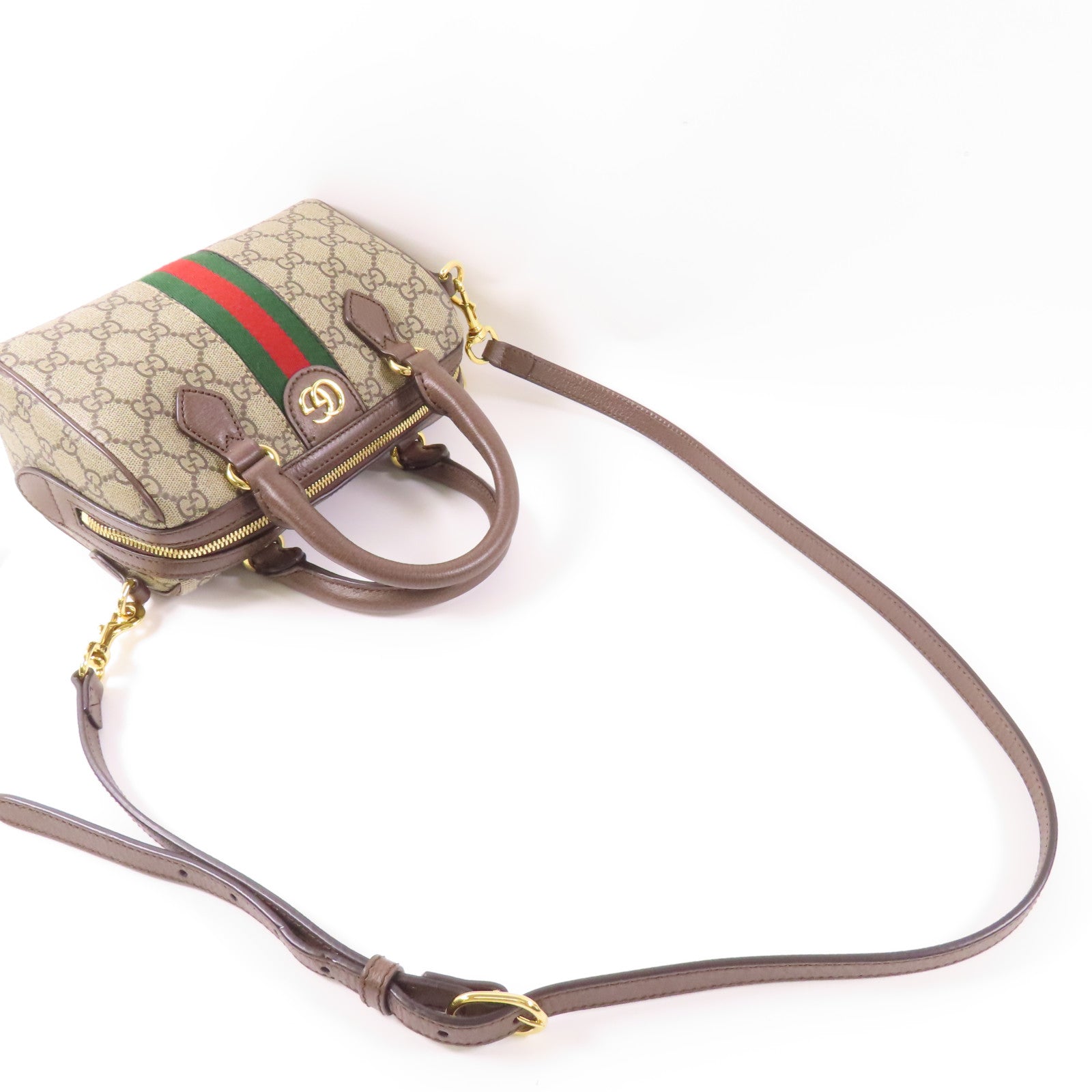 GUCCI 塗層帆布Ophidia GG Mini金扣手挽肩背兩用袋