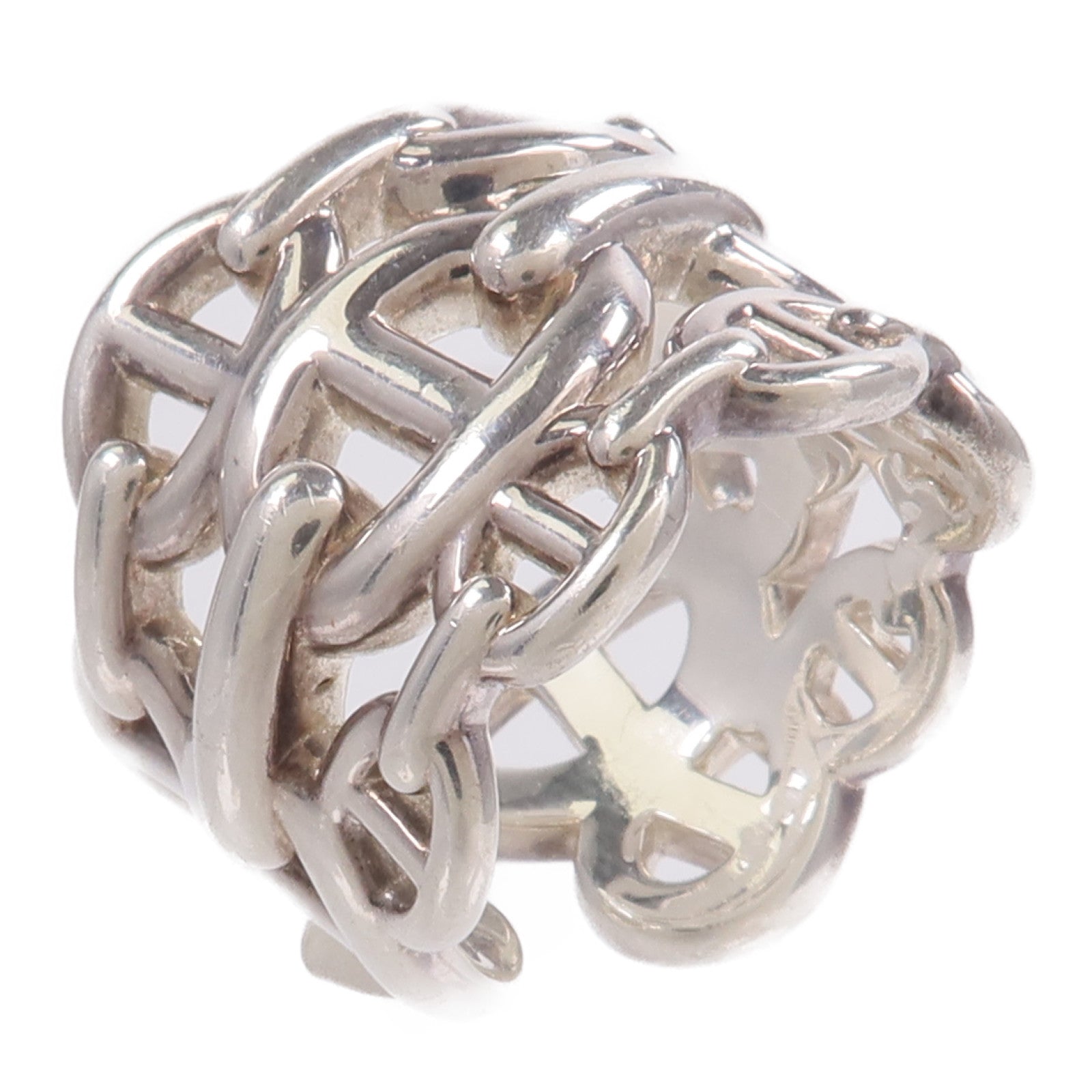 HERMES 925純銀Chaine d'ancre Enchainee Ring戒指