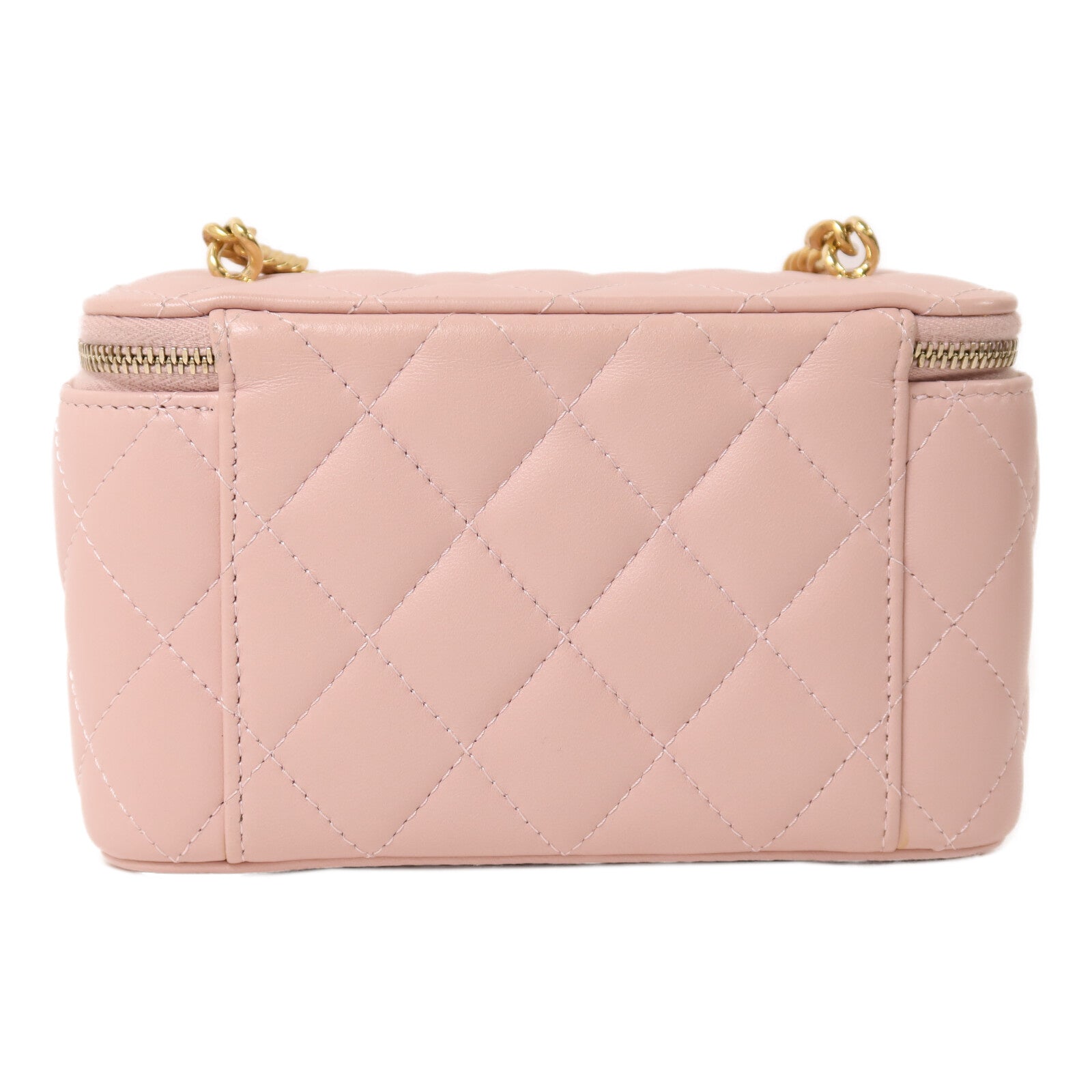 CHANEL 羊皮皮革Vanity Case鏈帶肩背袋