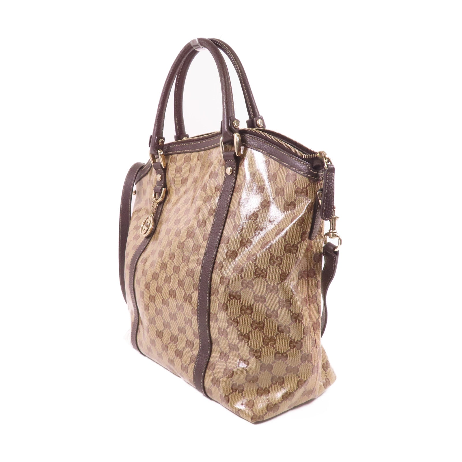 GUCCI 【激減優惠】PVC 2 Way Shoulder Bag金扣手挽肩背兩用袋