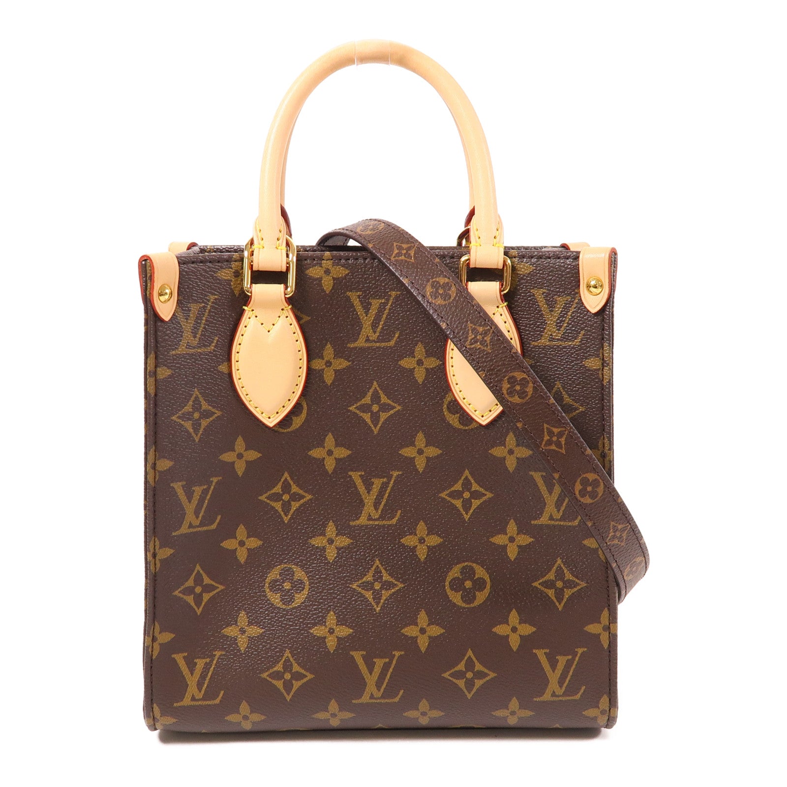 LOUIS VUITTON LV GHW Sac Plat BB 2 Way Shoulder Bag M46265 Monogram Brown