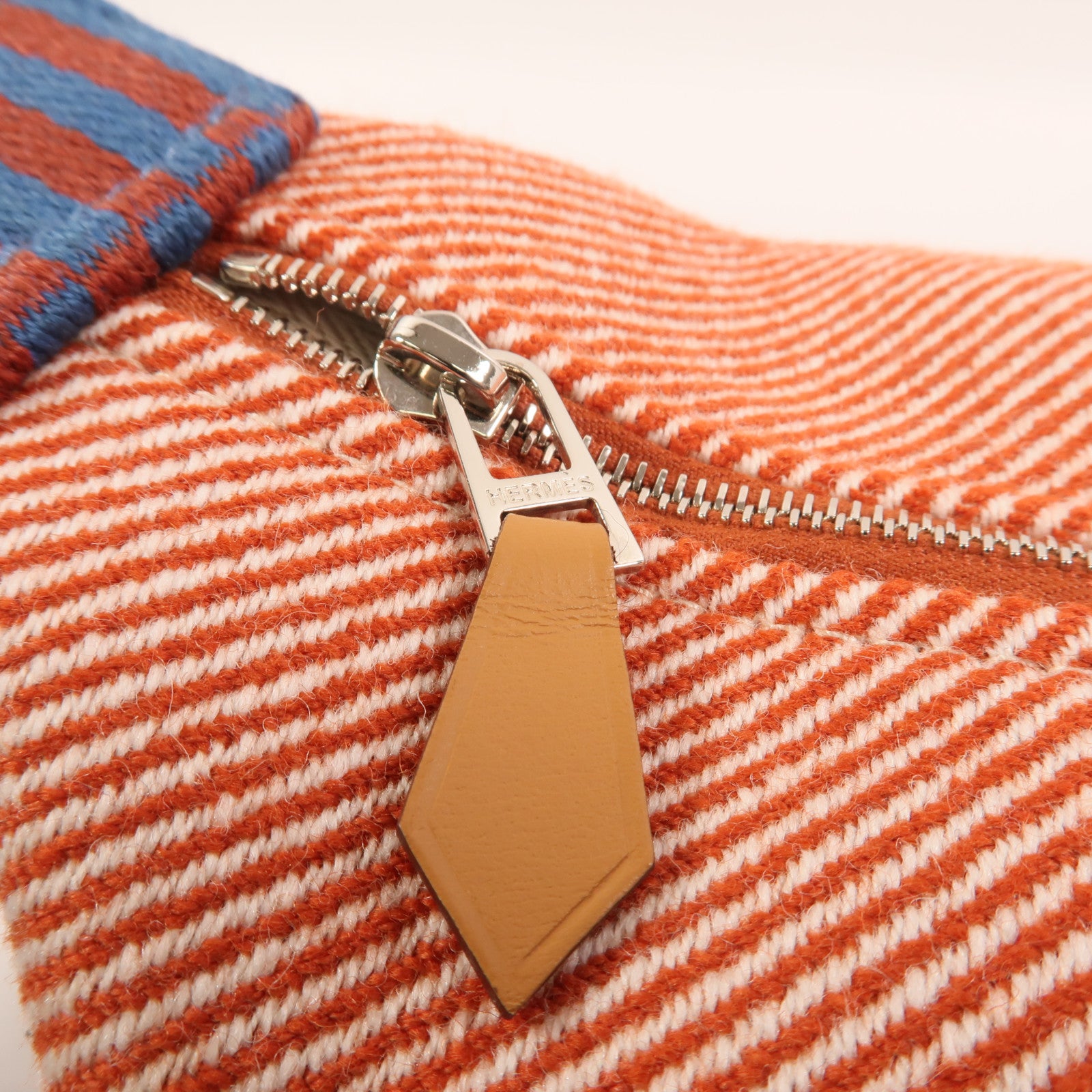 HERMES 帆布Bride A Brac PM銀扣手挽袋