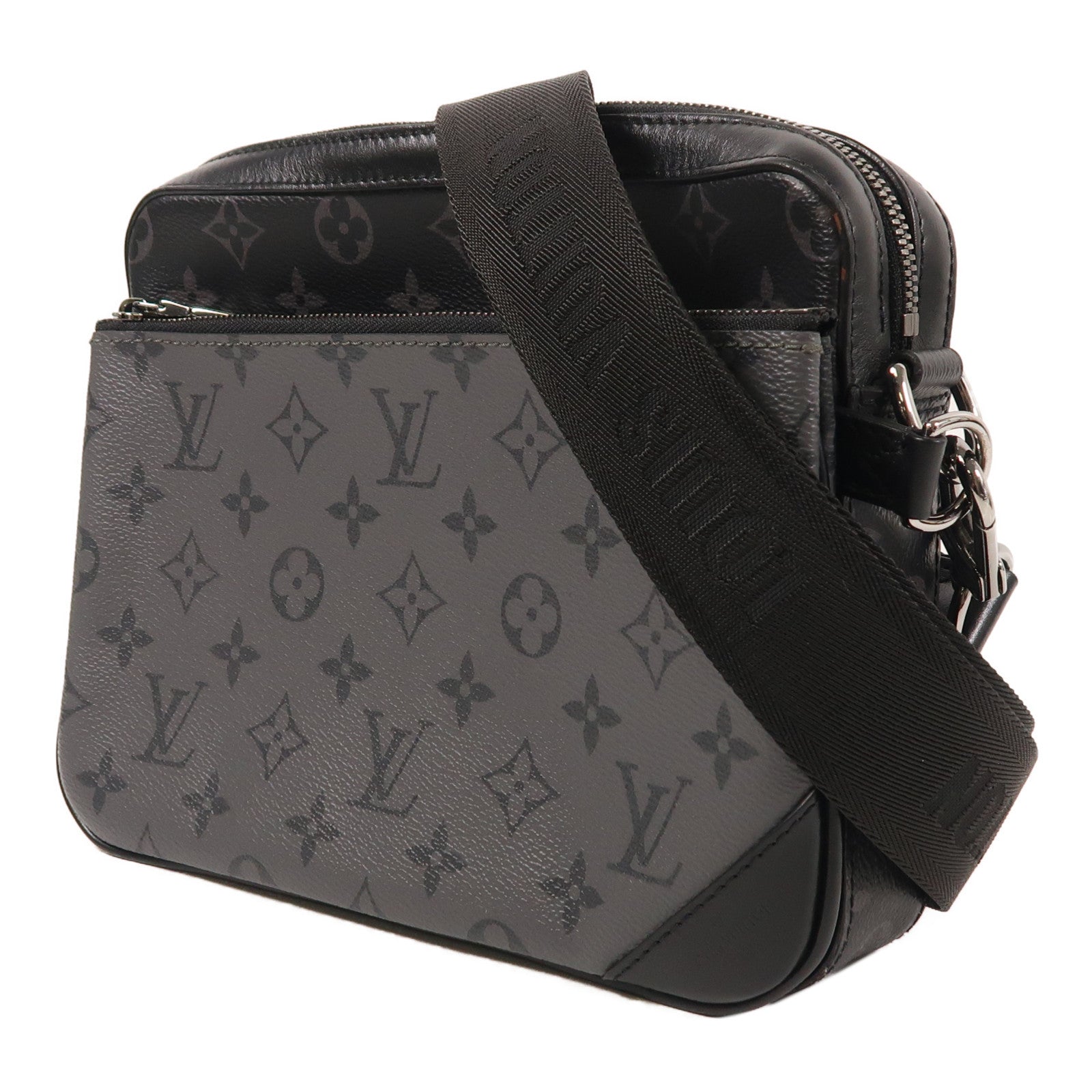 LOUIS VUITTON Monogram Eclipse Reverse Trio Messenger肩背袋