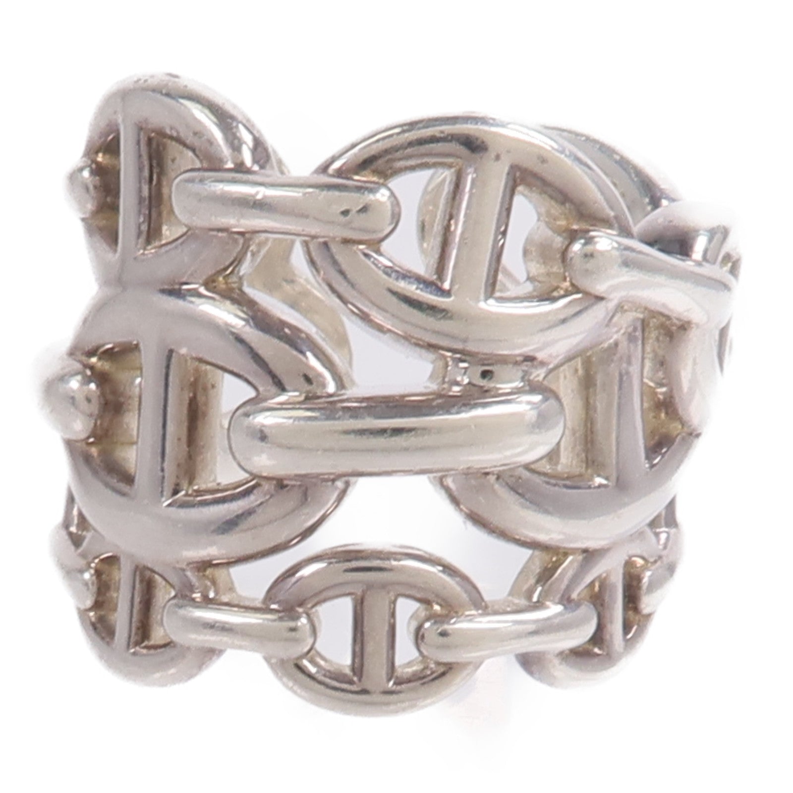 HERMES 925純銀Chaine d'ancre Enchainee Ring戒指