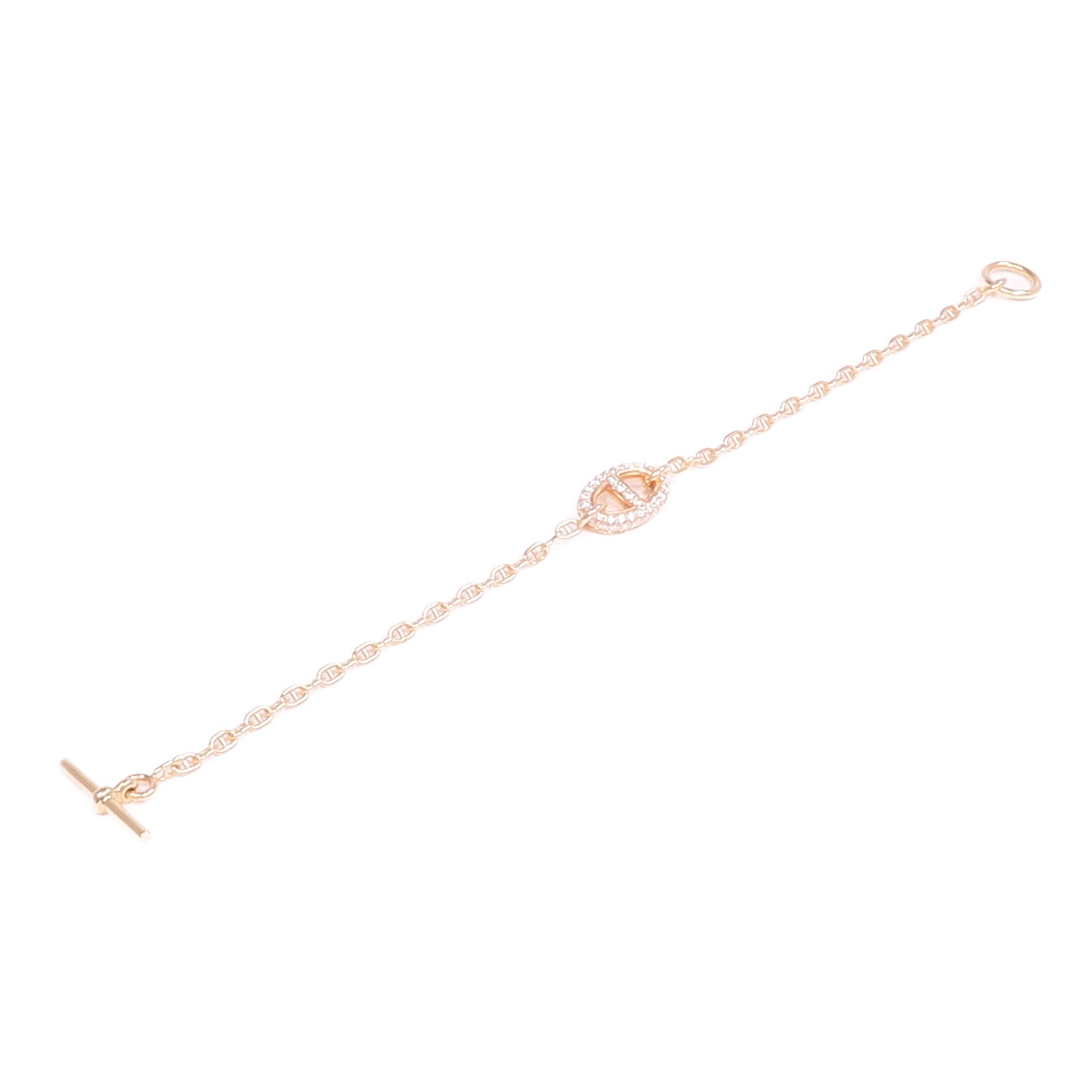 HERMES 18K玫瑰金Farandole Bracelet鑽石手鏈