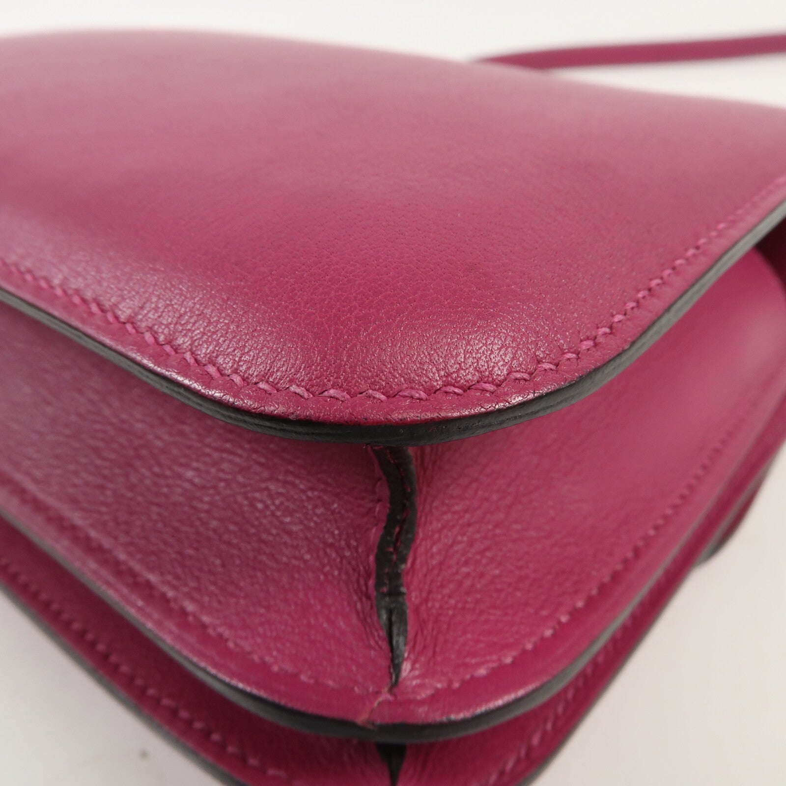 HERMES Swift皮革Constance Mini銀扣肩背袋