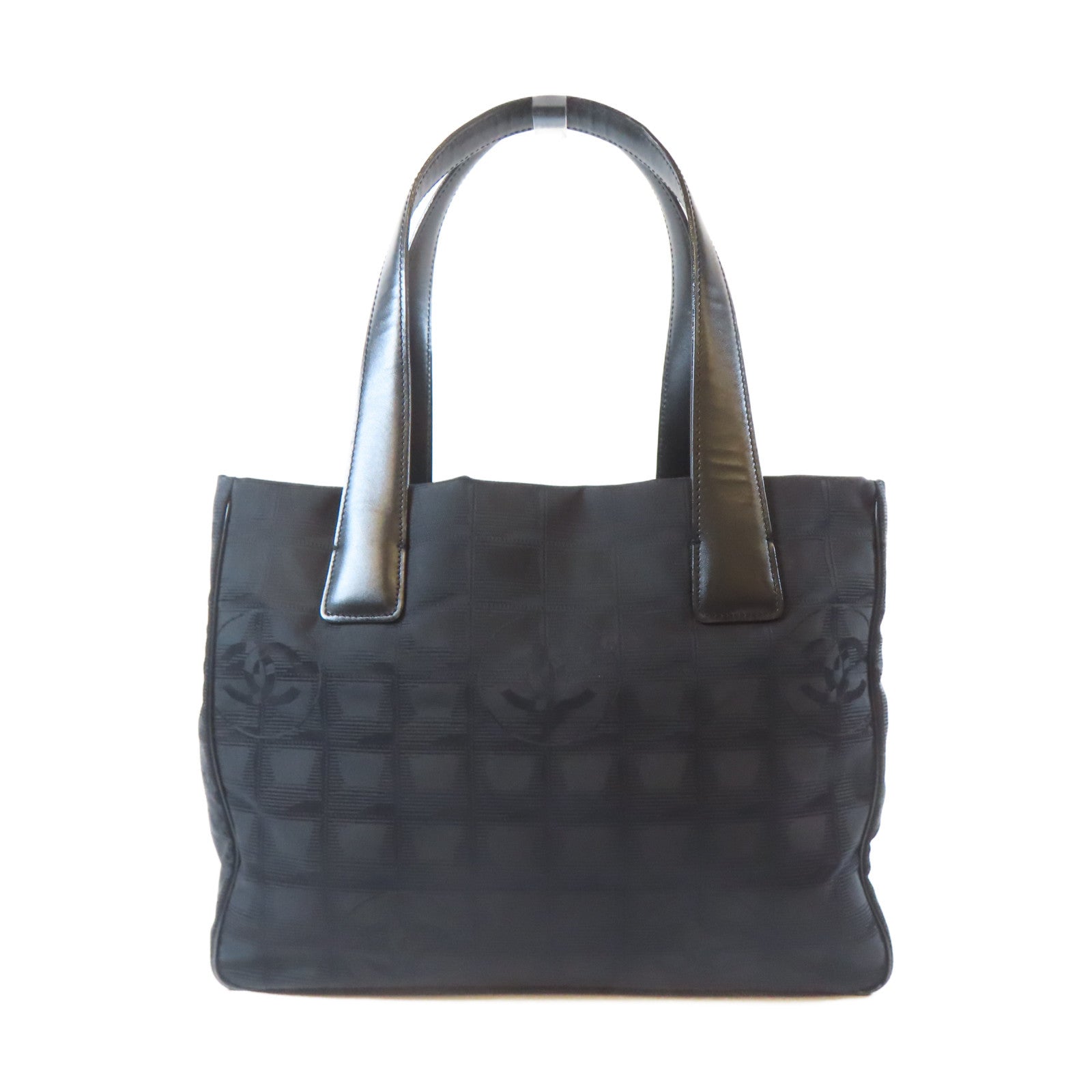 CHANEL 尼龍New Travel Line Tote Bag金扣手挽袋黑色