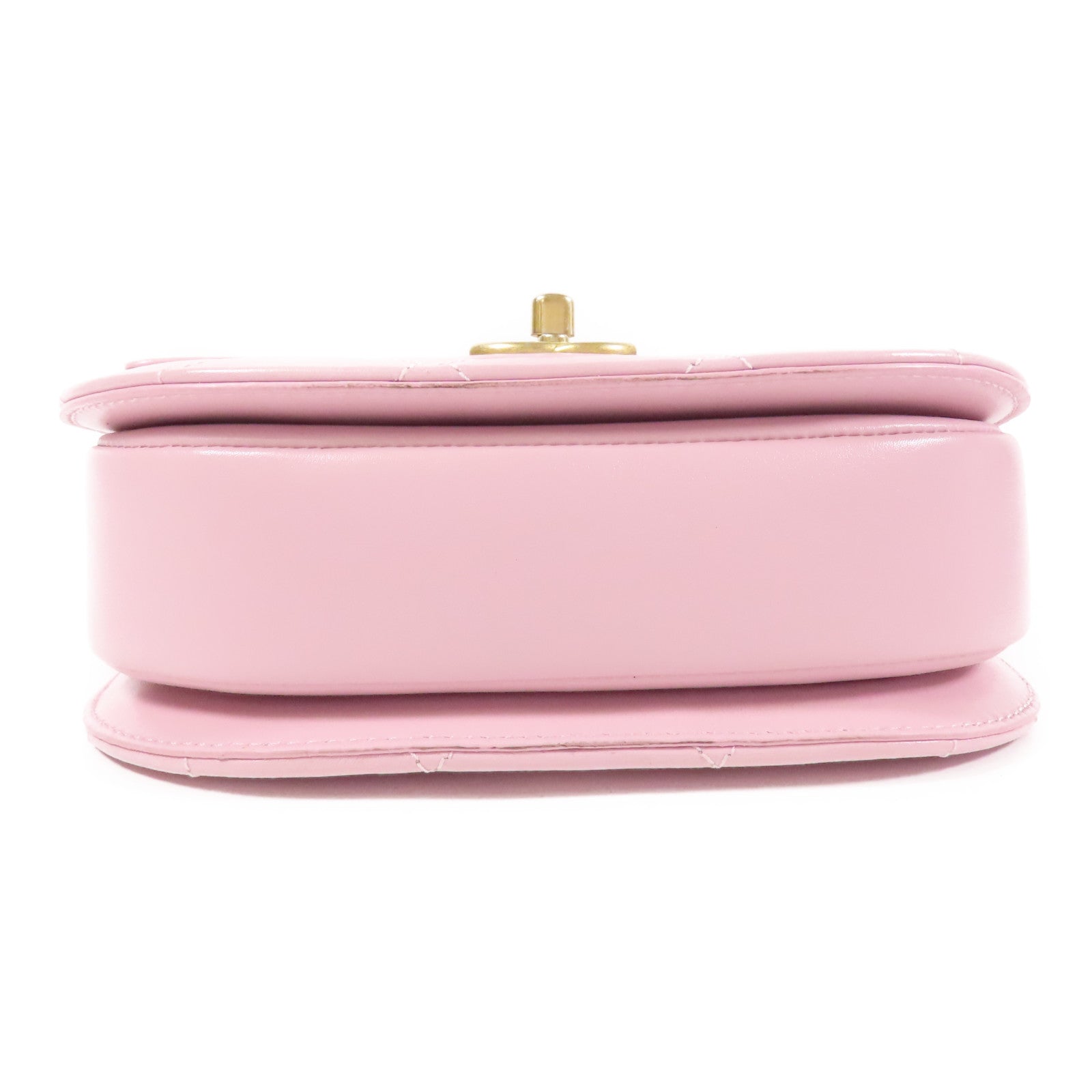 CHANEL 牛皮皮革Shoulder Bag金扣鏈帶肩背袋