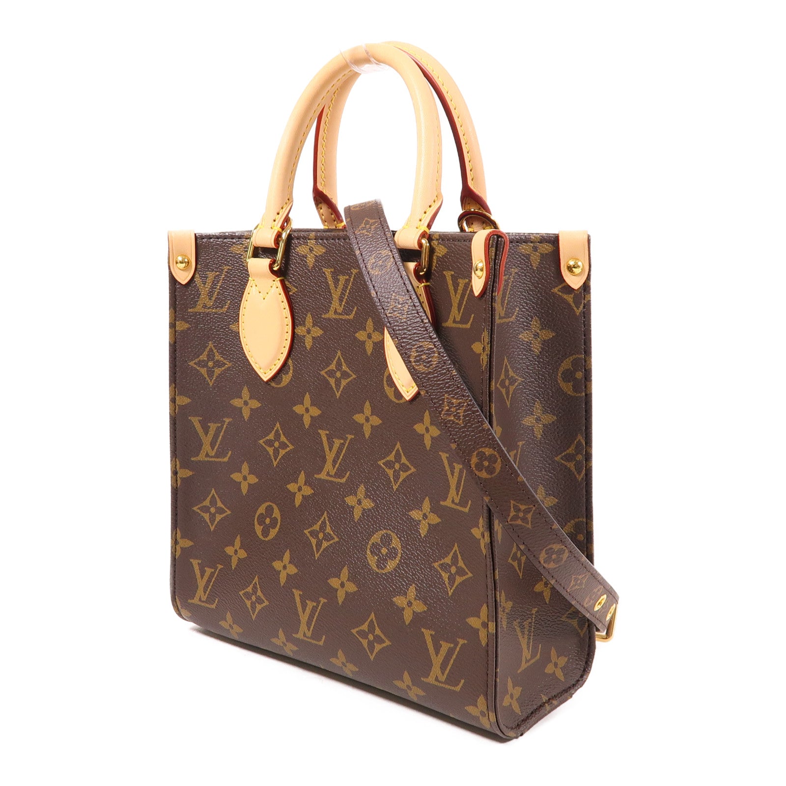 LOUIS VUITTON LV GHW Sac Plat BB 2 Way Shoulder Bag M46265 Monogram Brown