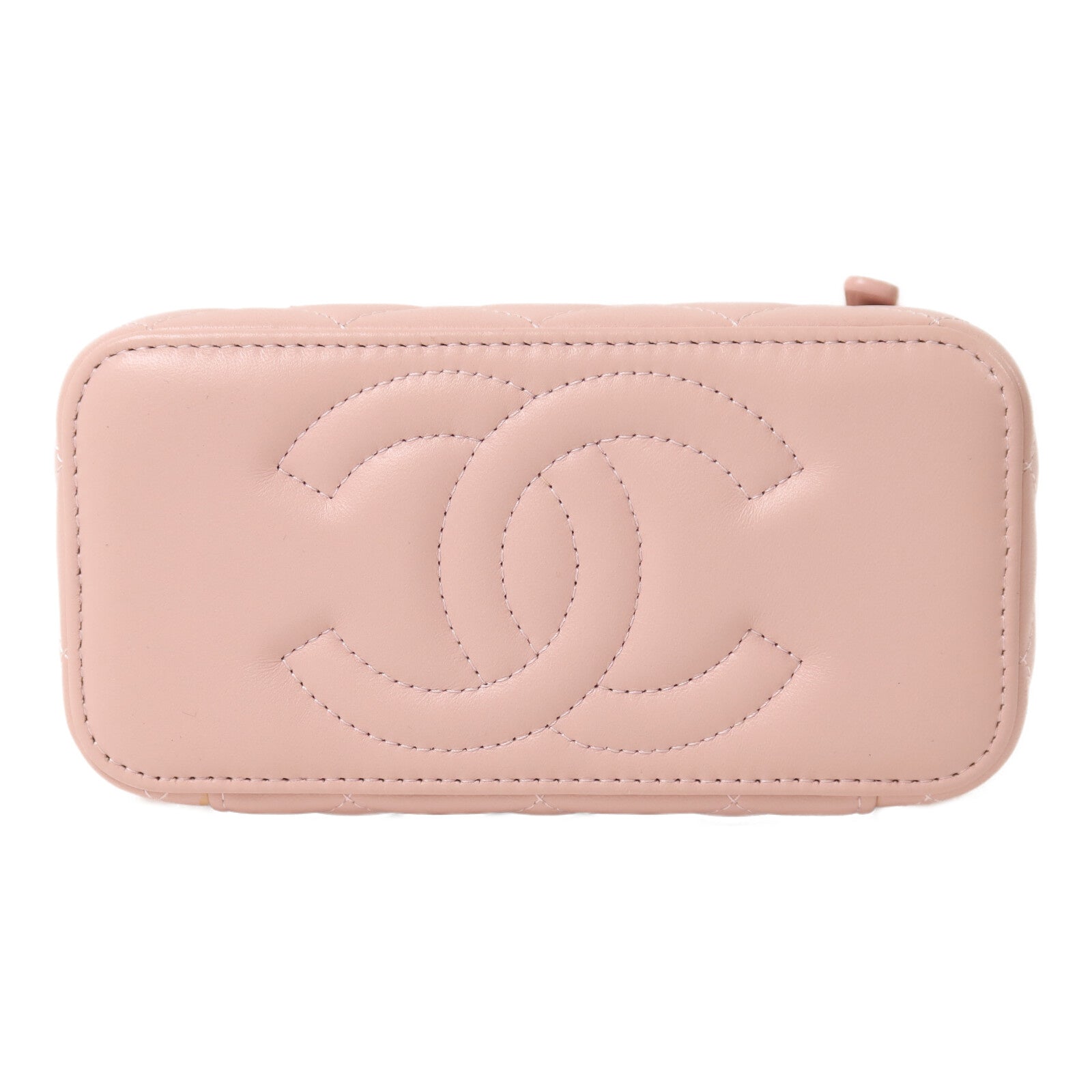 CHANEL 羊皮皮革Vanity Case鏈帶肩背袋