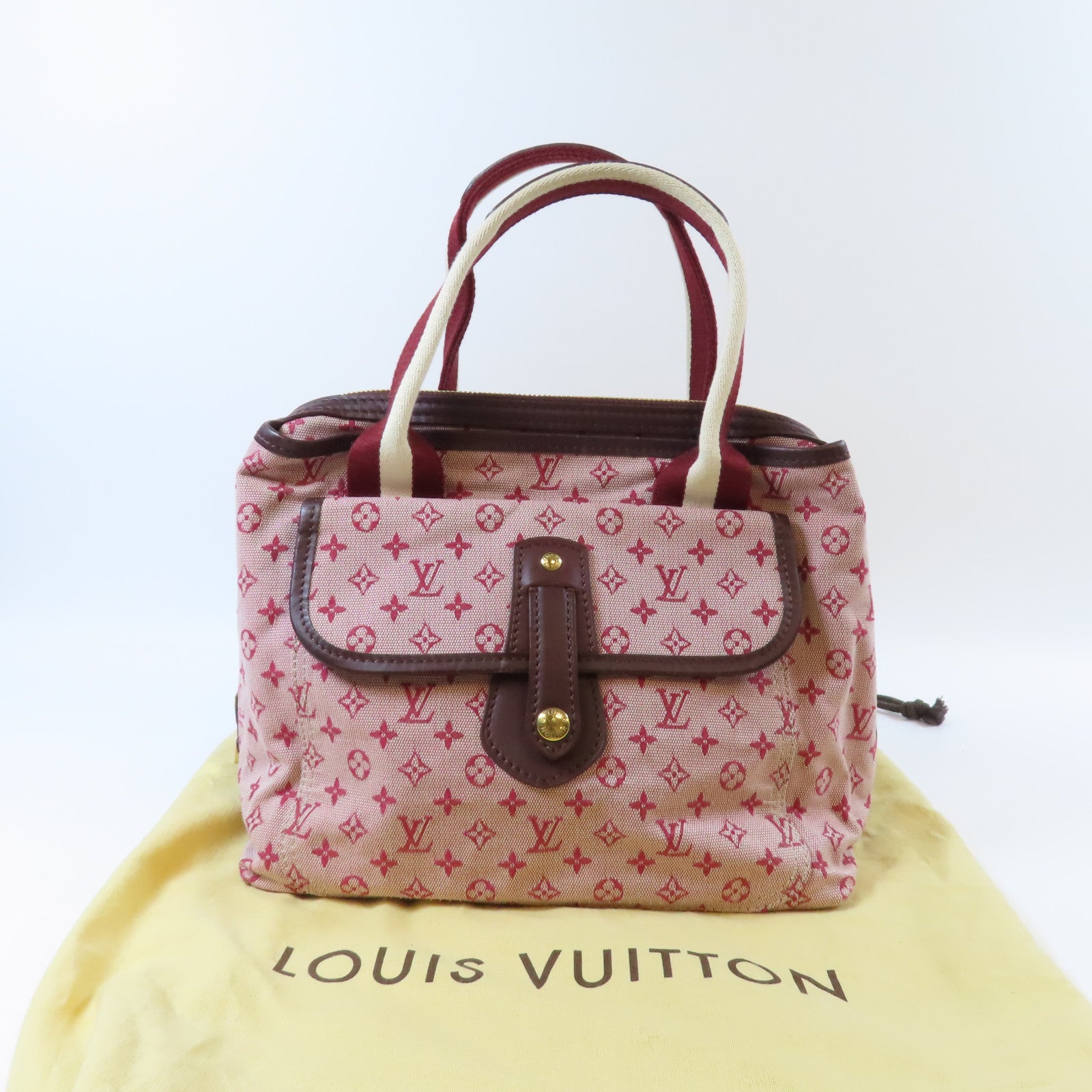 LOUIS VUITTON 【激減優惠】Monogram Mini Sac Marie Kate金扣手挽袋粉紅色