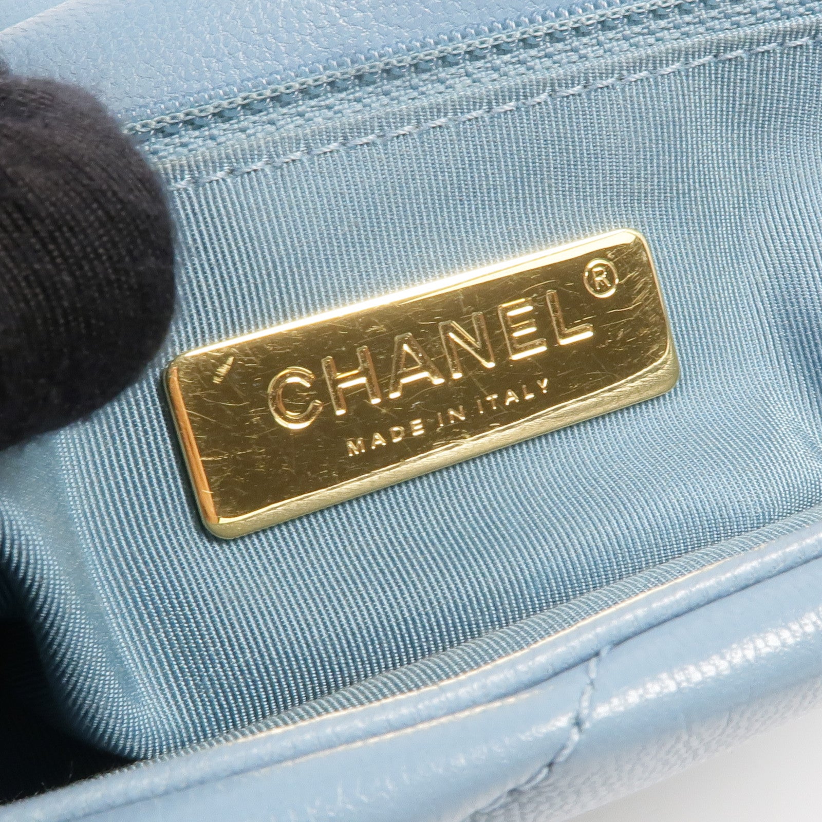 CHANEL 羊皮皮革C19 Small手挽肩背兩用袋