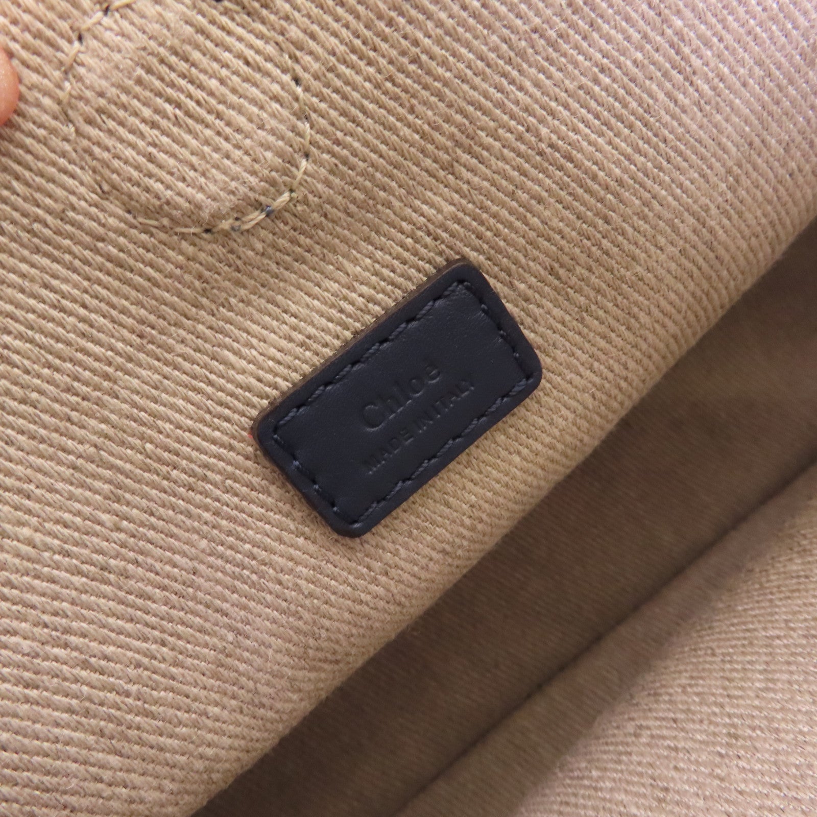 Chloe 牛皮皮革/牛仔布Medium Key Shoulder Bag肩背袋藍色