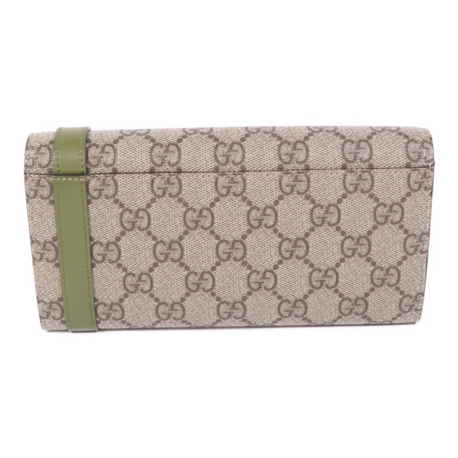 GUCCI 塗層帆布Long Wallet金扣長錢包