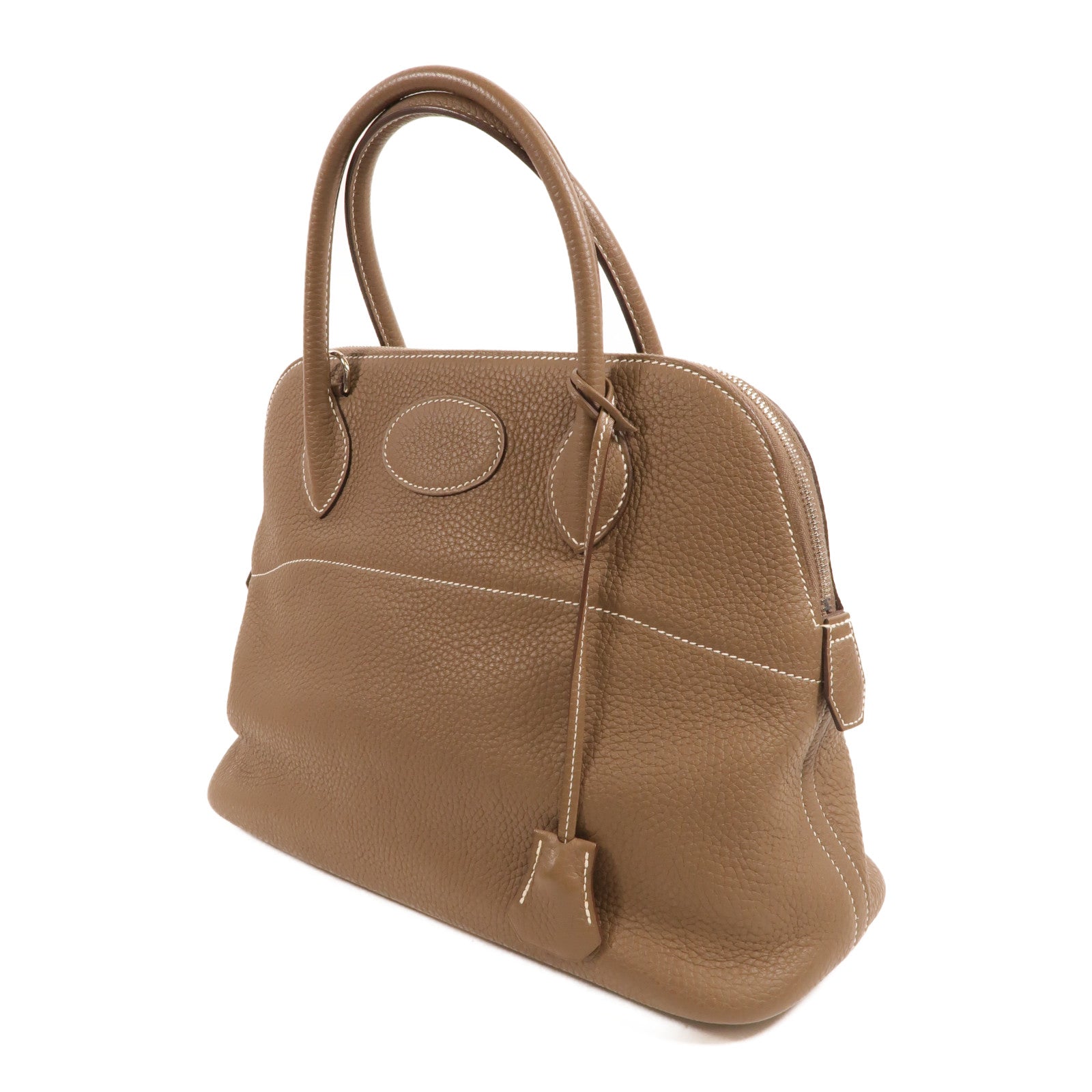 HERMES Clemence皮革Bolide 31手挽肩背兩用袋Etoupe