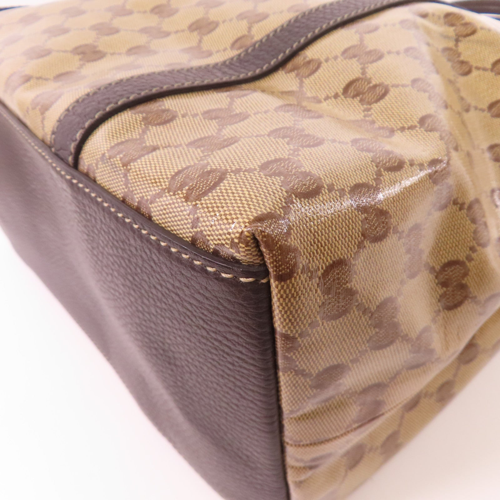 GUCCI PVC 2 Way Shoulder Bag金扣手挽肩背兩用袋