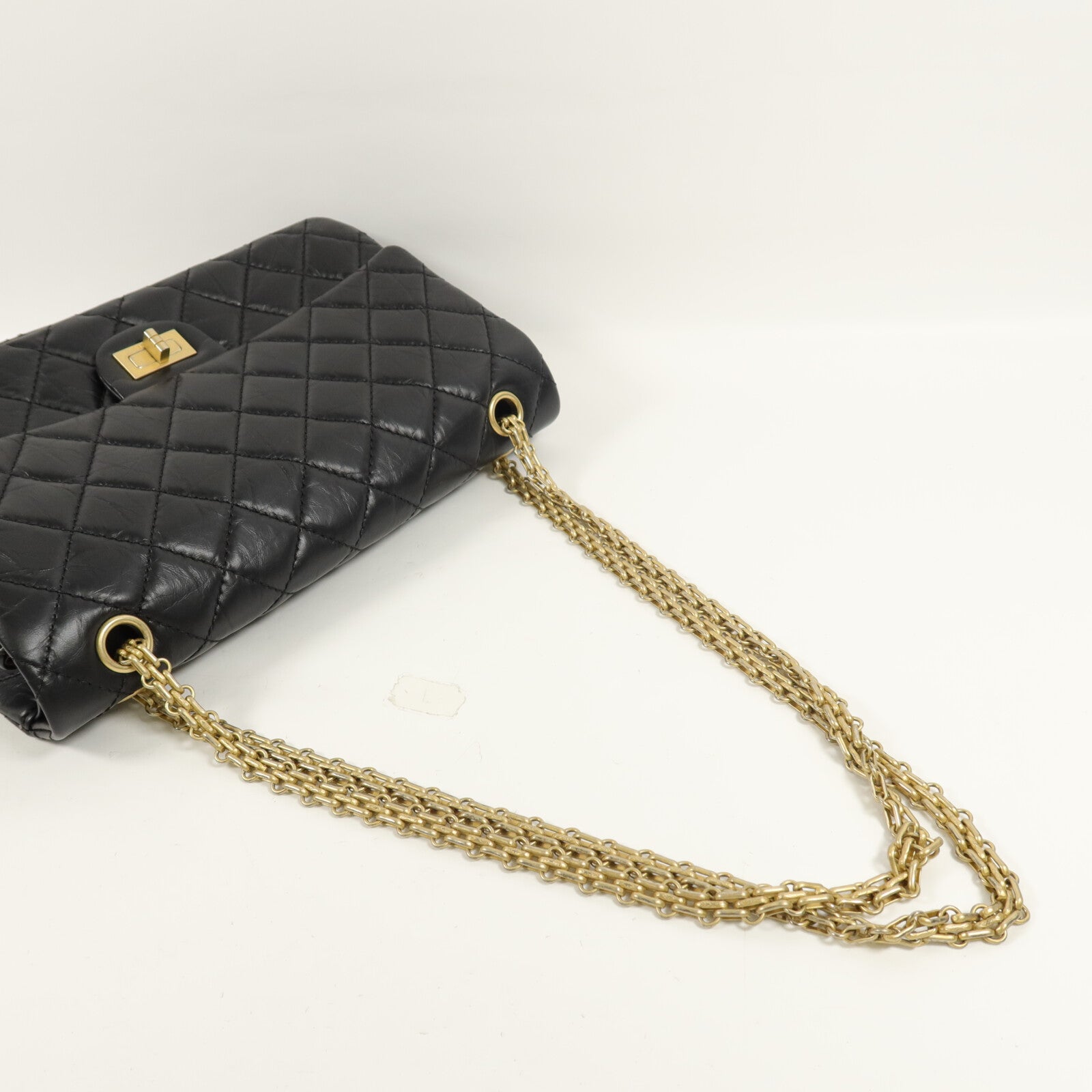 CHANEL 牛皮皮革2.55 Medium鏈帶肩背袋