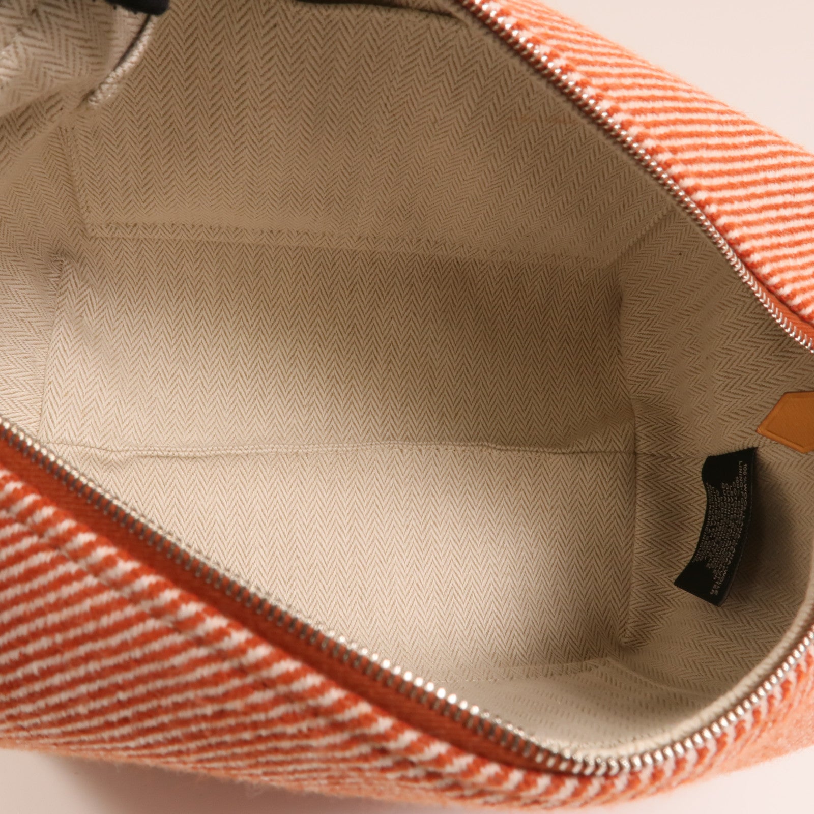 HERMES 帆布Bride A Brac PM銀扣手挽袋