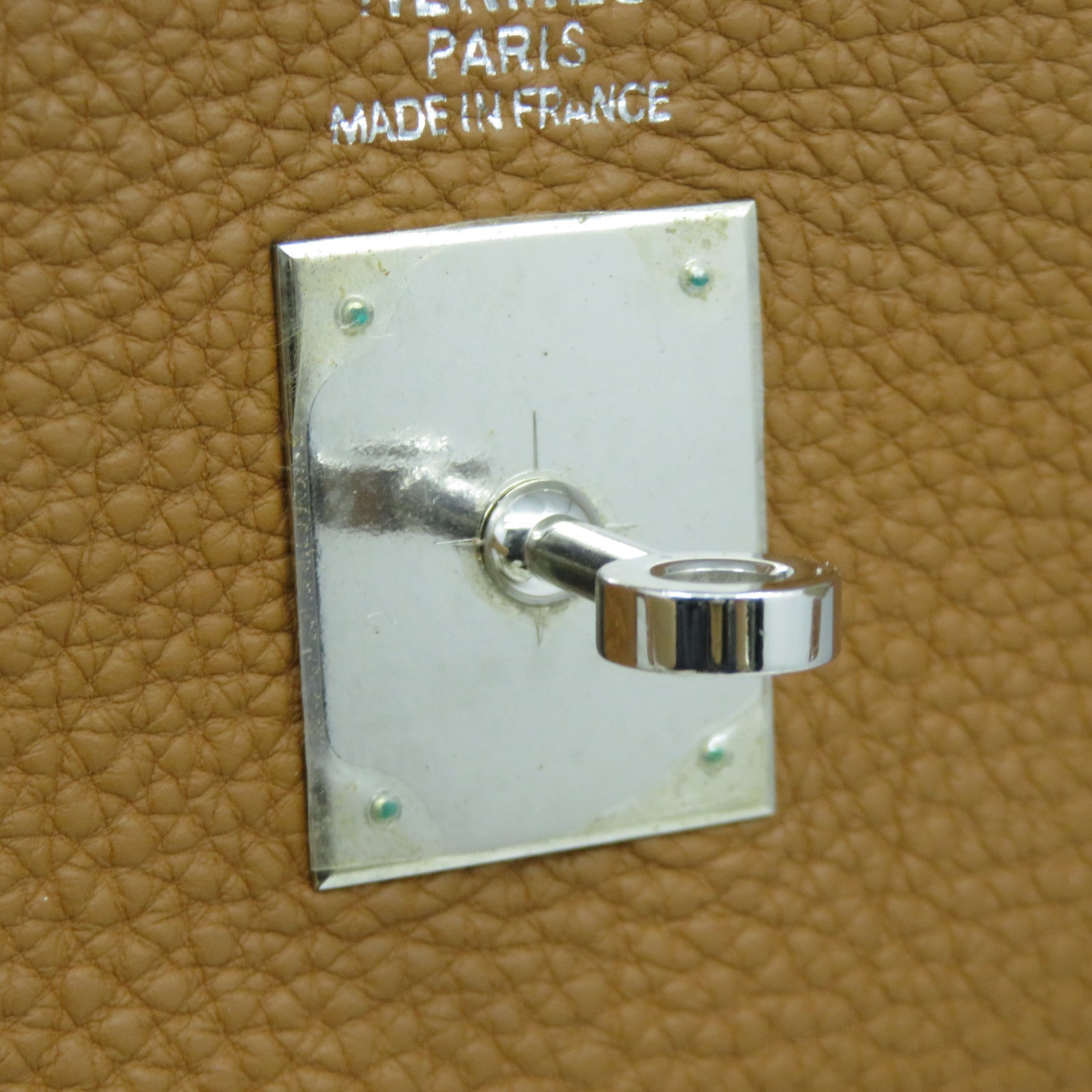HERMES 【激減優惠】Togo皮革Kelly 35銀扣手挽肩背兩用袋Gold經典駝色