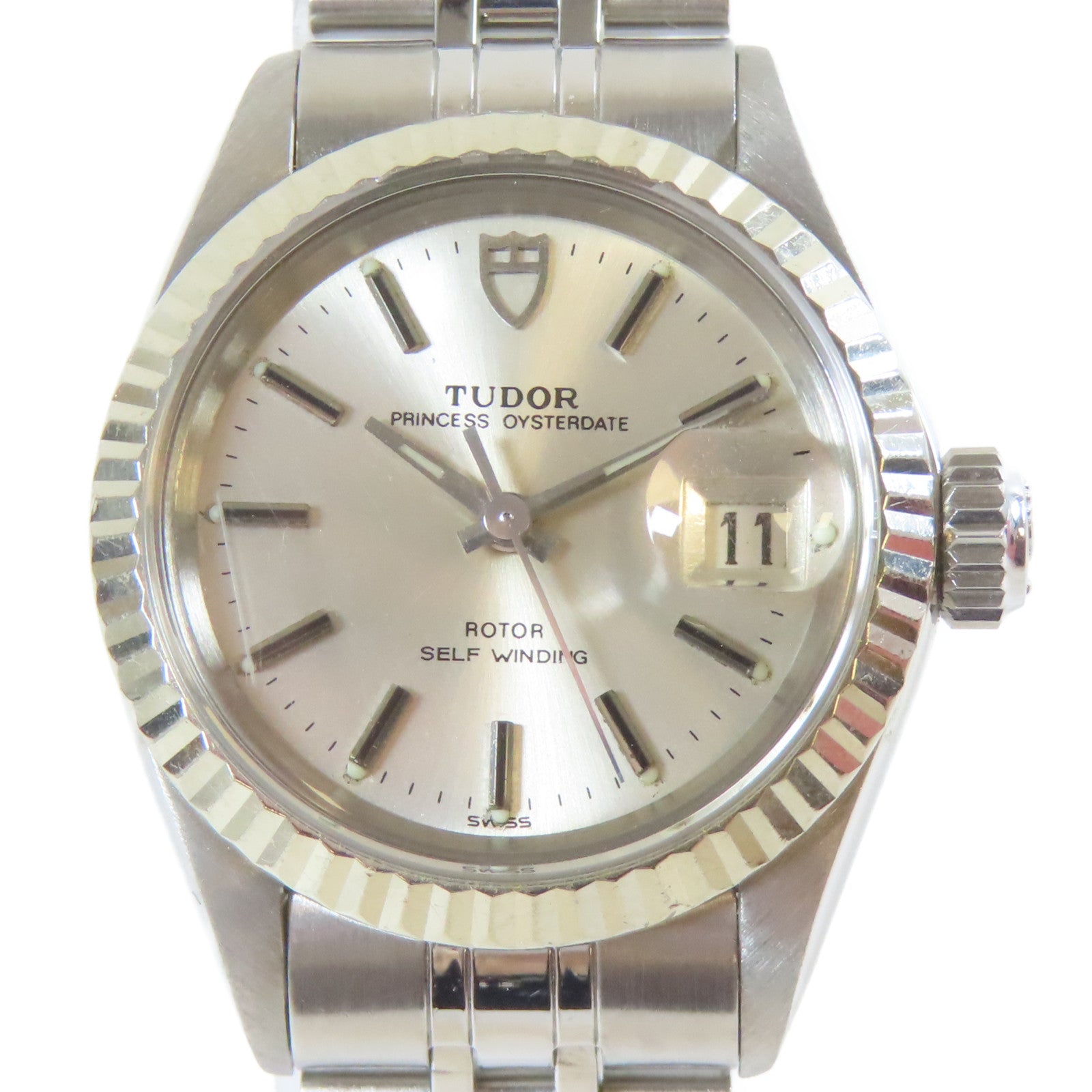 TUDOR 【激減優惠】不鏽鋼Prince Oysterdate自動機芯手錶銀色#14cm