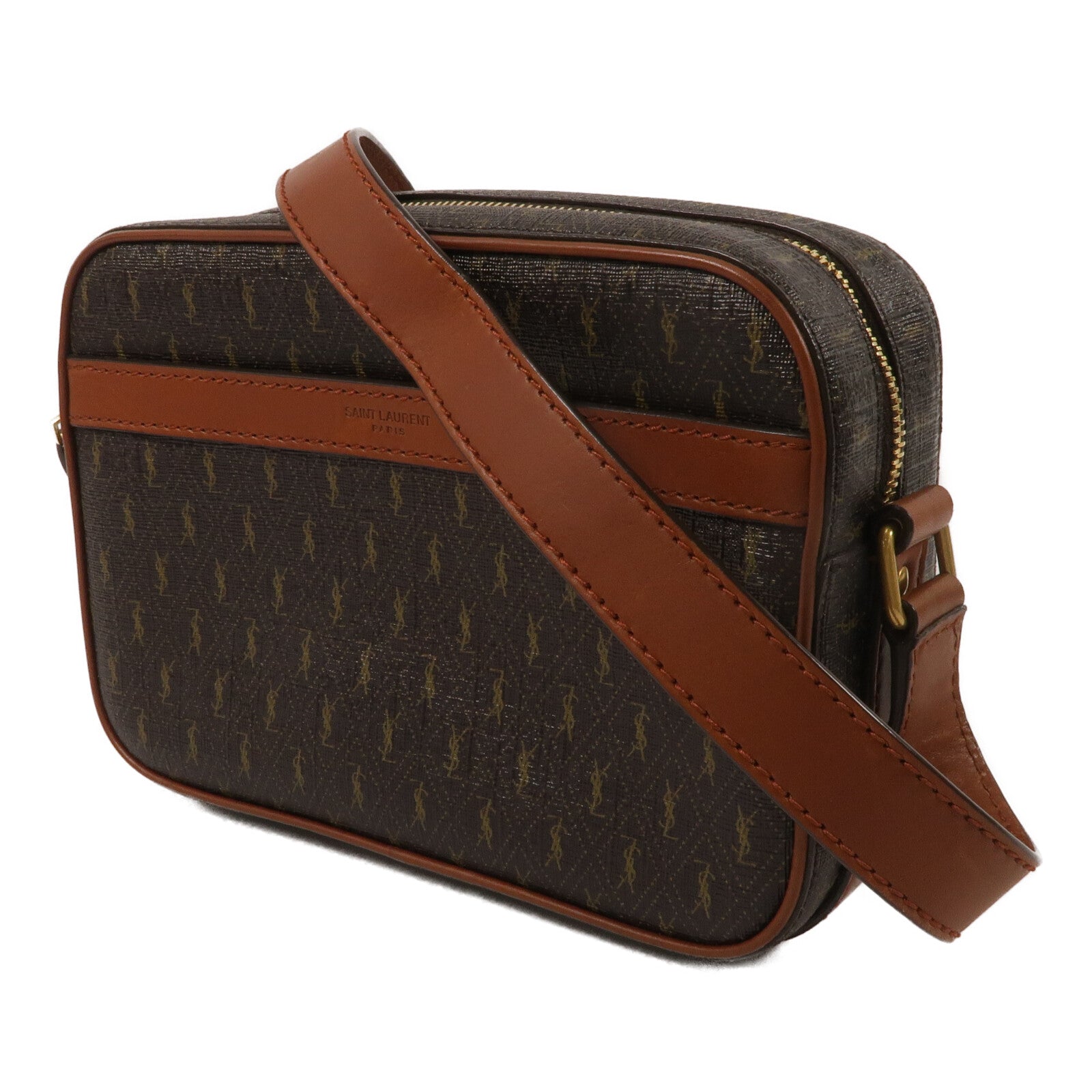 SAINT LAURENT 塗層帆布Camera Bag肩背袋