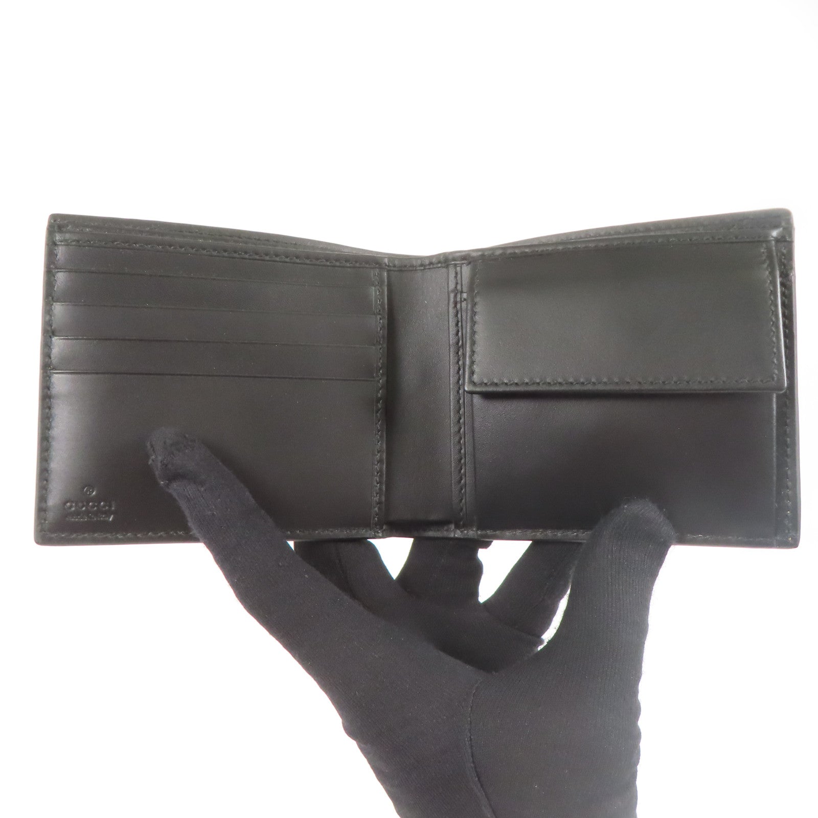 GUCCI 塗層帆布Bee Wallet錢包