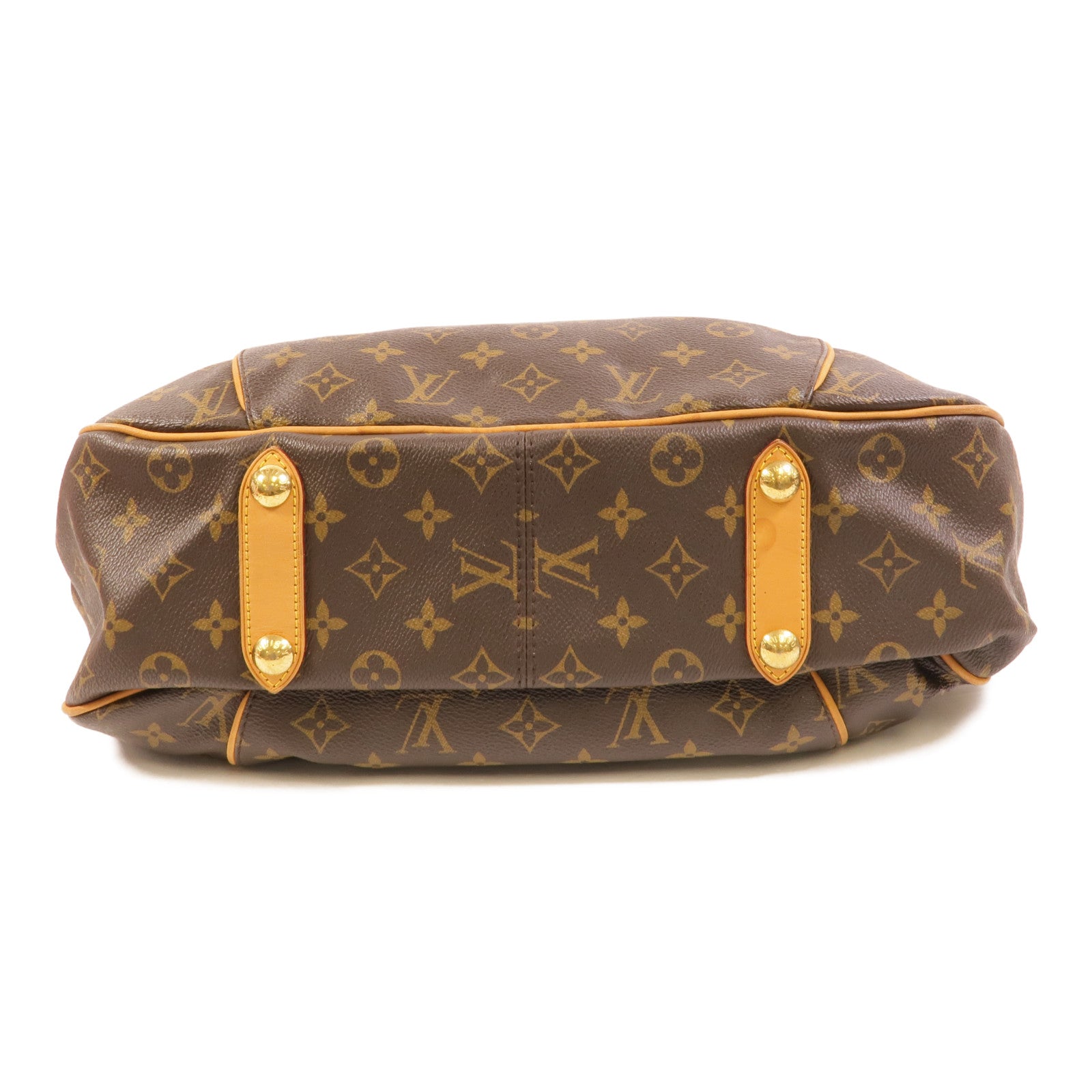 LOUIS VUITTON Monogram Galliera PM金扣肩背袋棕色