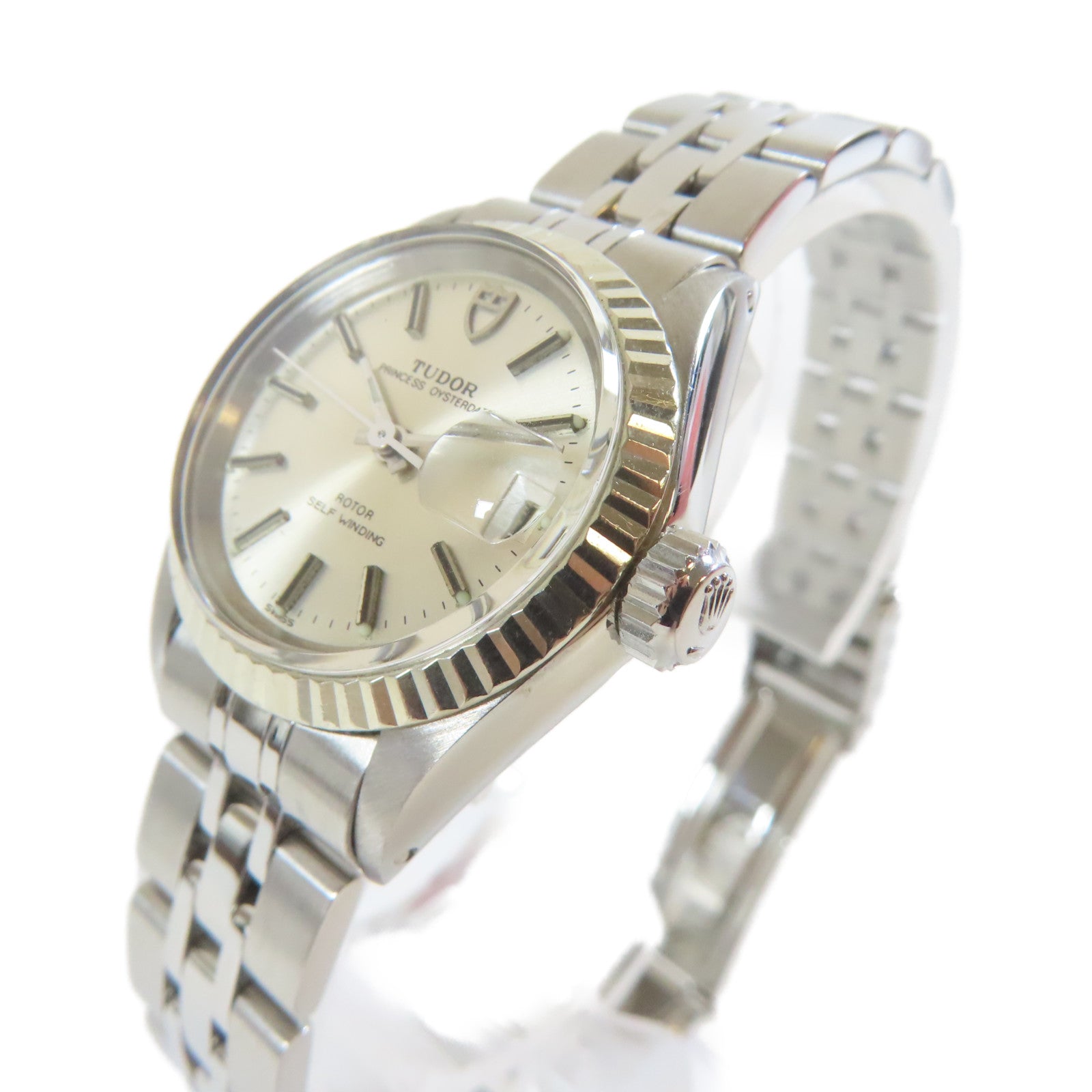 TUDOR 【激減優惠】不鏽鋼Prince Oysterdate自動機芯手錶銀色#14cm