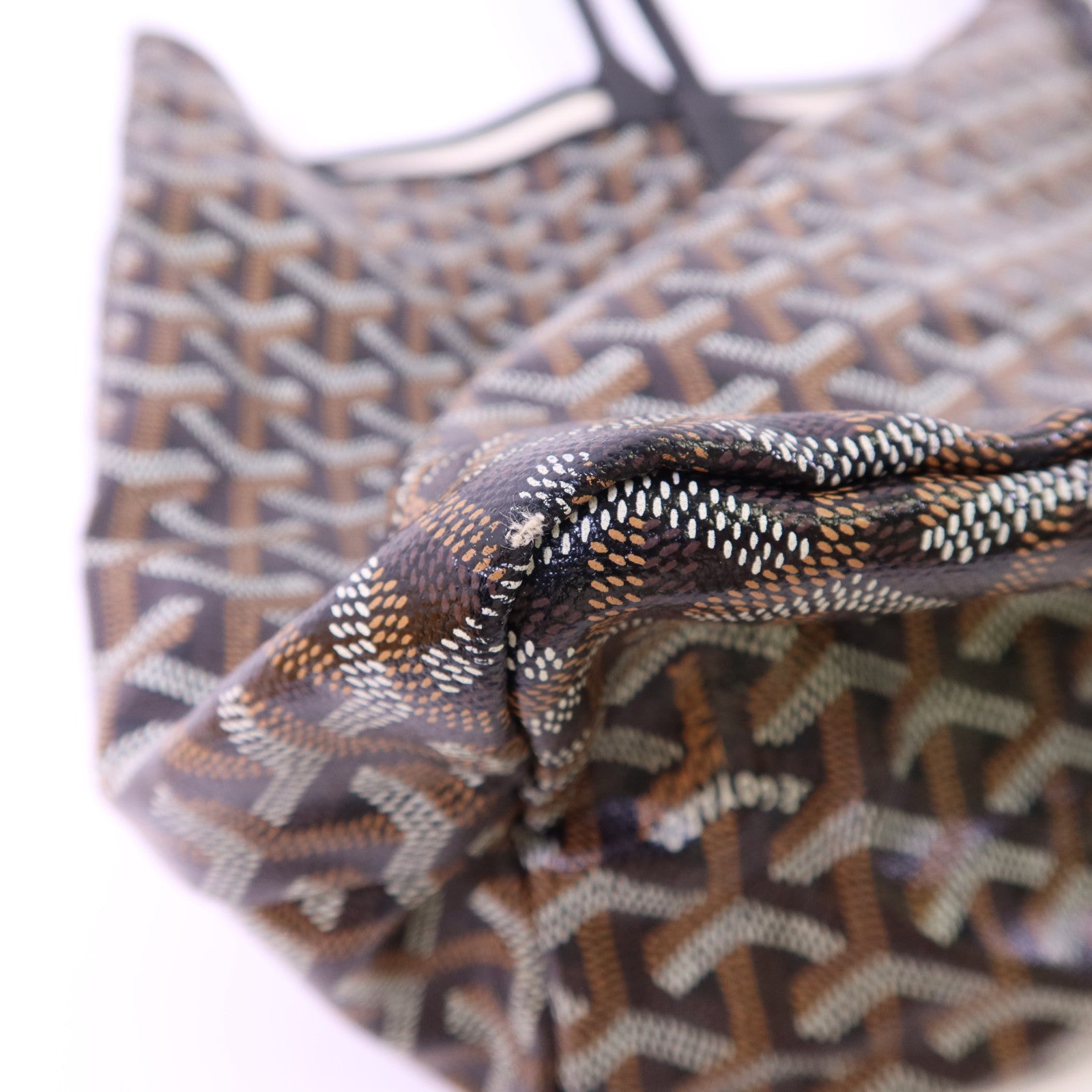 GOYARD 塗層帆布Saint Louis PM銀扣手挽袋