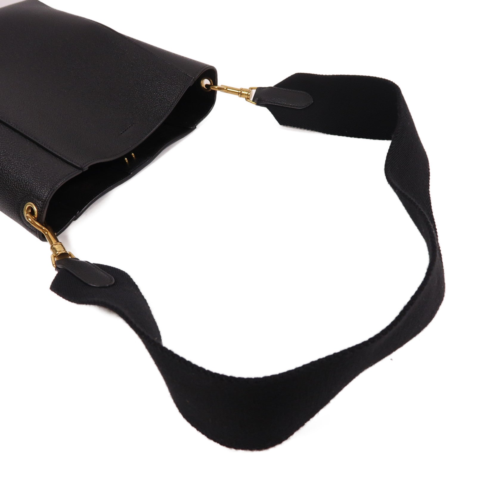 CELINE 牛皮皮革Sangle Bucket金扣肩背袋