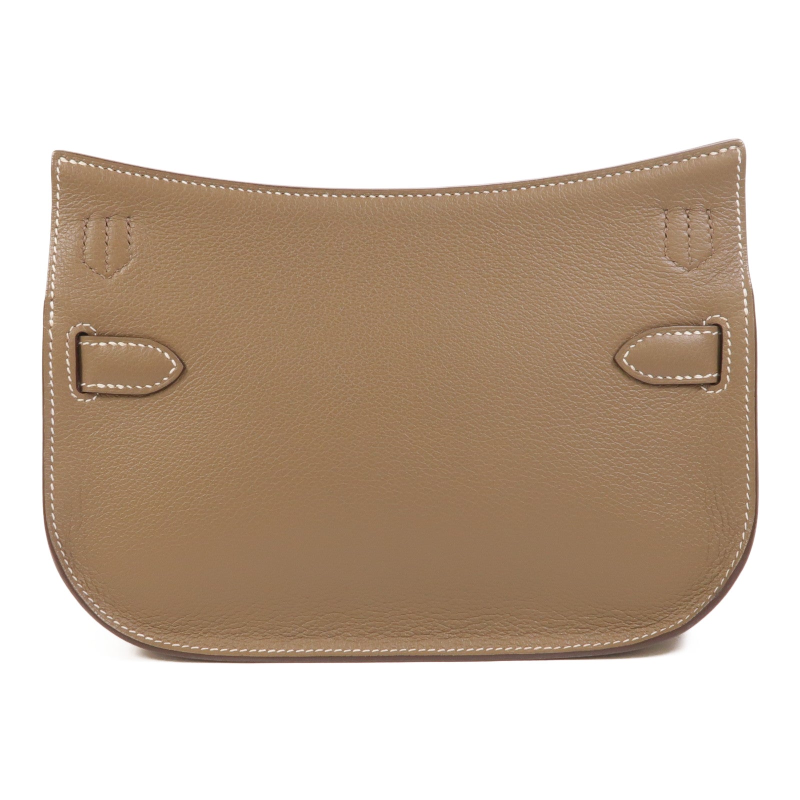 HERMES Evercolor皮革Mini Jypsiere金扣肩背袋Etoupe