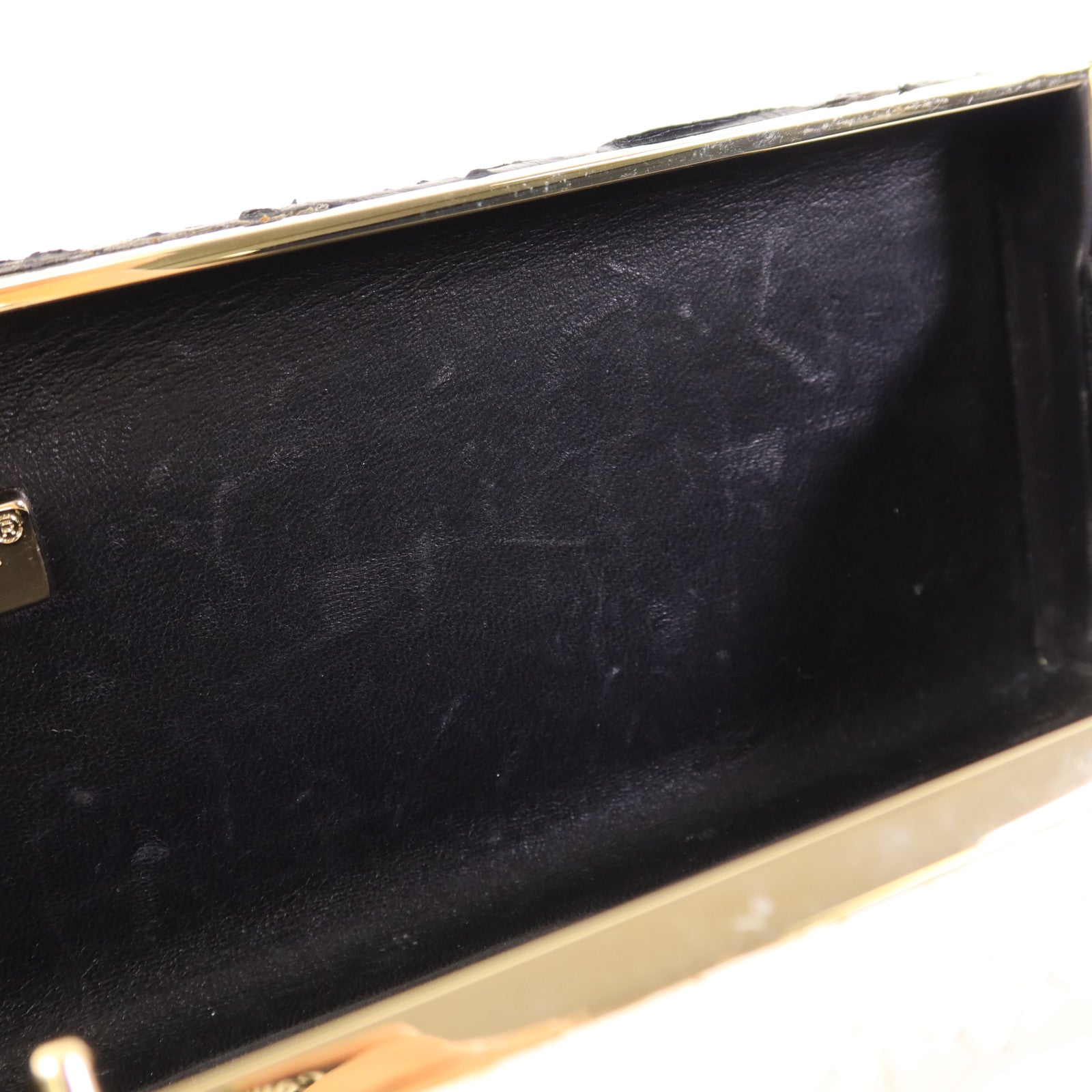 CHANEL 蛇皮皮革Clutch Bag金扣手拿包