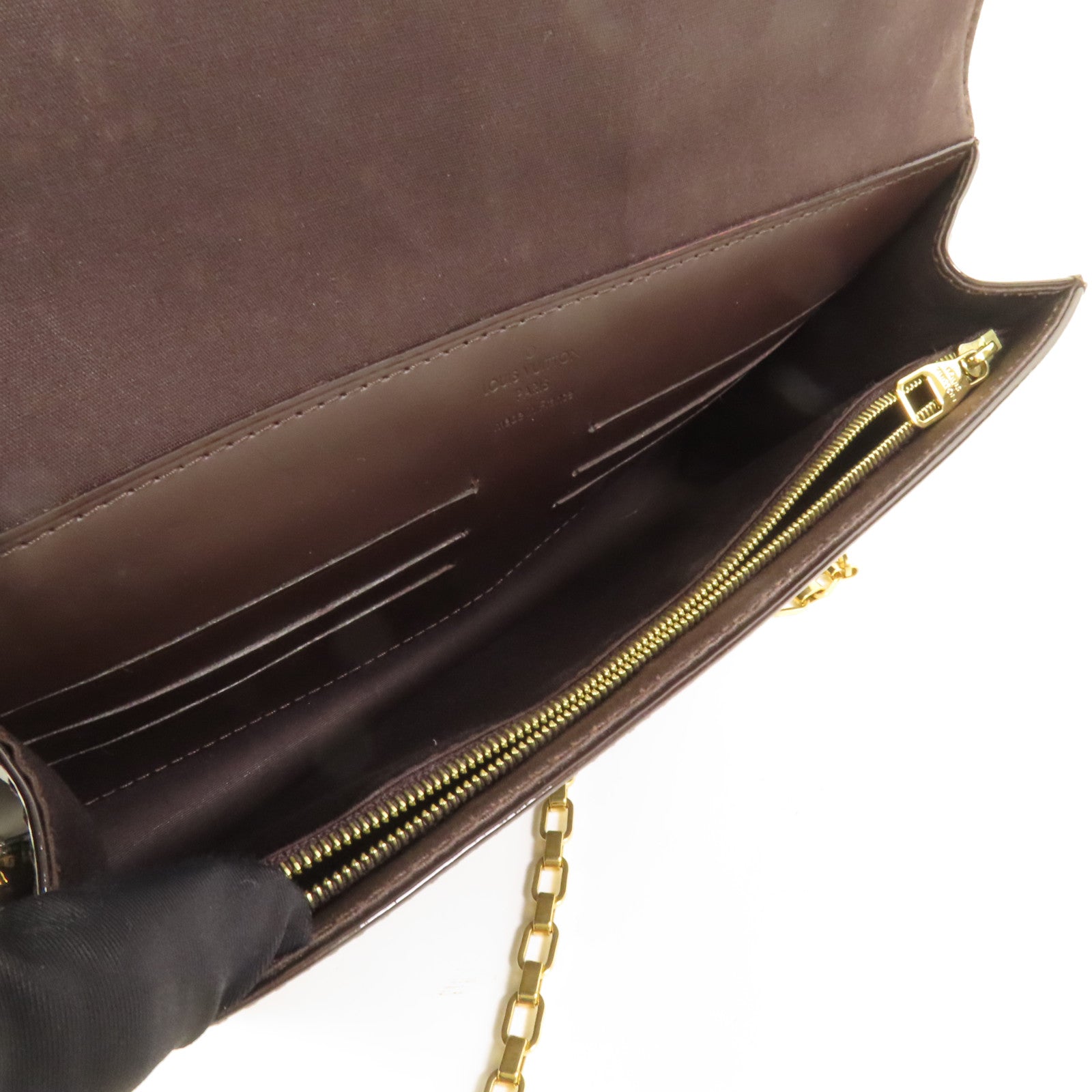 LOUIS VUITTON Monogram Vernis Ana金扣肩背袋