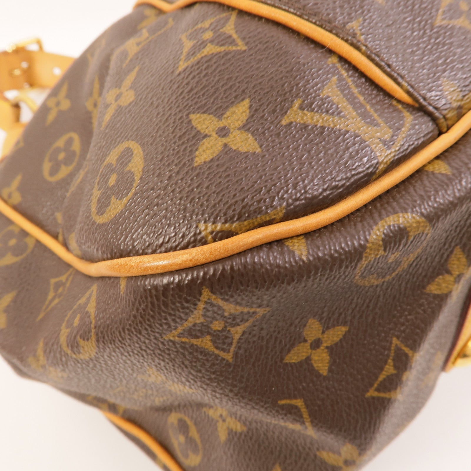 LOUIS VUITTON Monogram Galliera PM金扣肩背袋棕色