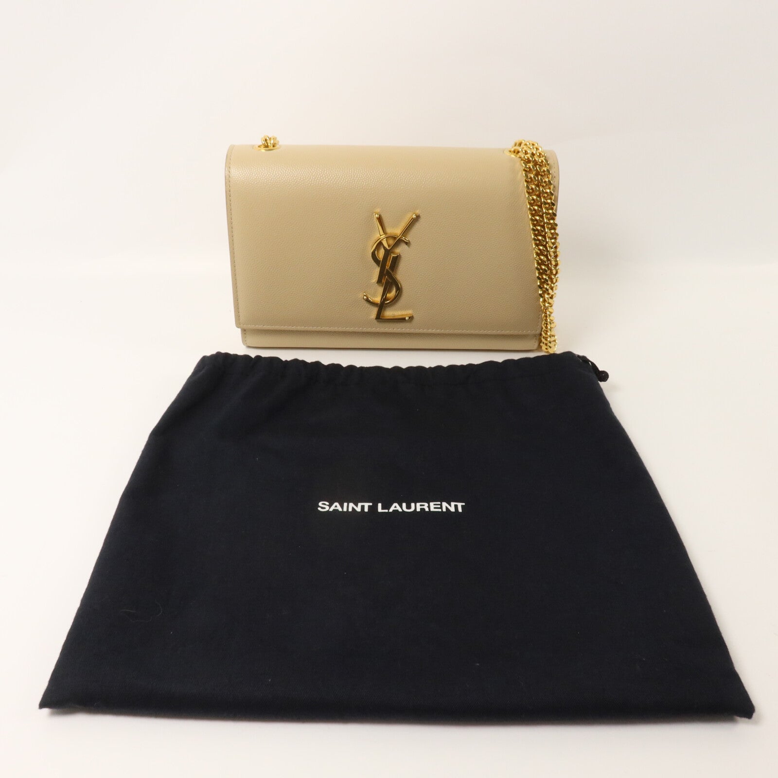 SAINT LAURENT 牛皮皮革Kate Small鏈帶肩背袋