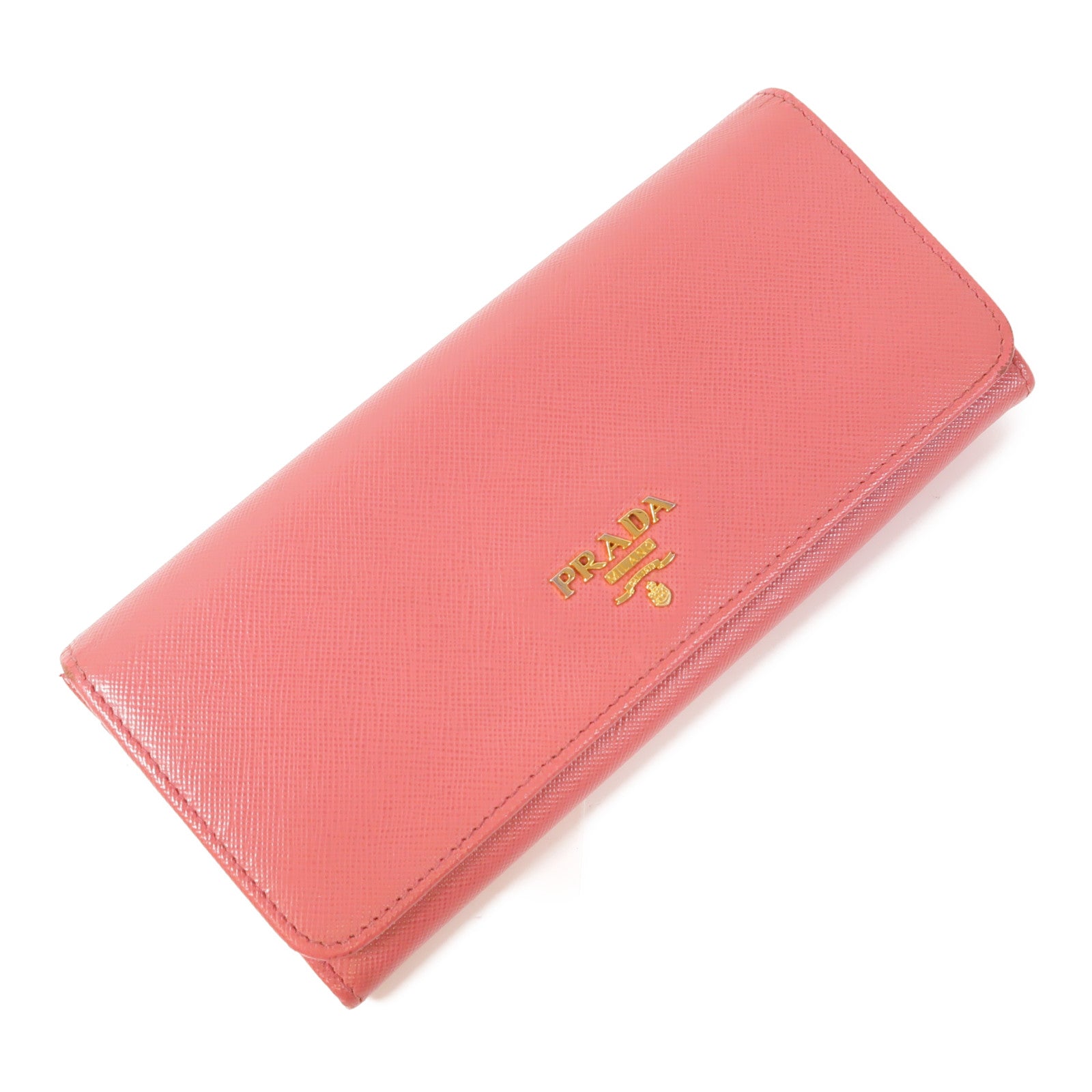 PRADA 牛皮皮革Long Wallet金扣長錢包