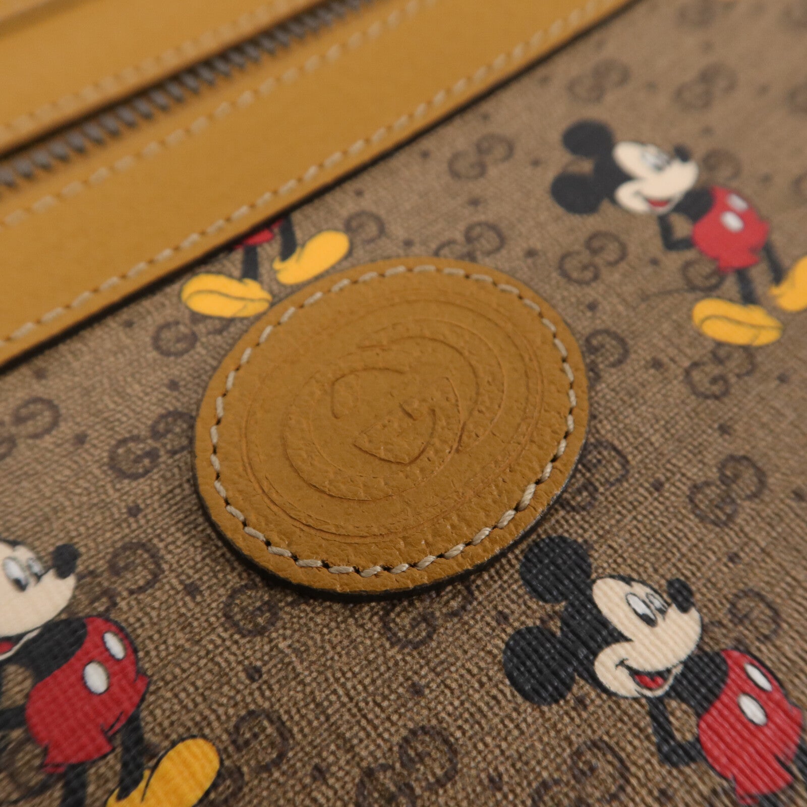 GUCCI 塗層帆布Disney Mini Vinage GG Supreme手拿包