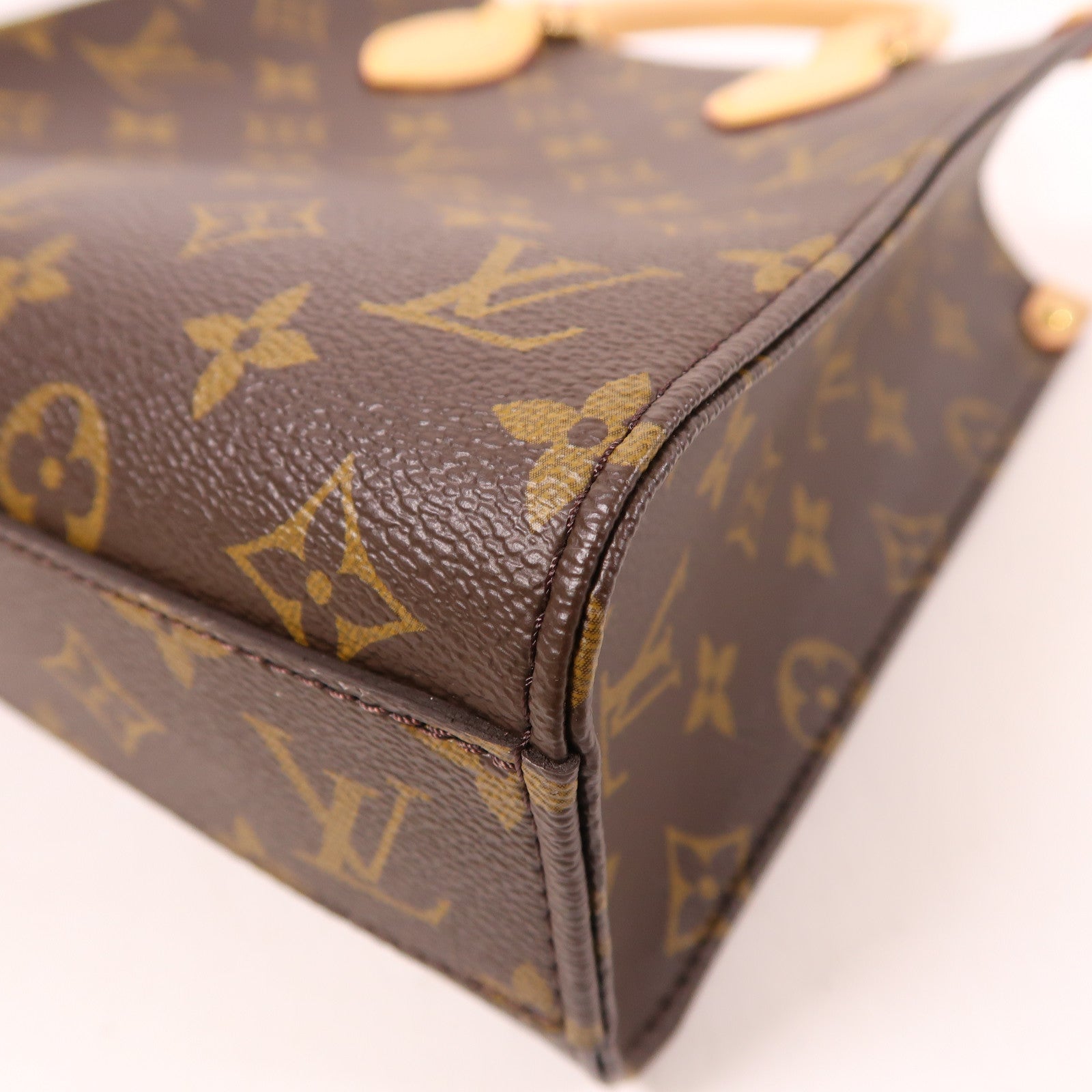 LOUIS VUITTON LV GHW Sac Plat BB 2 Way Shoulder Bag M46265 Monogram Brown