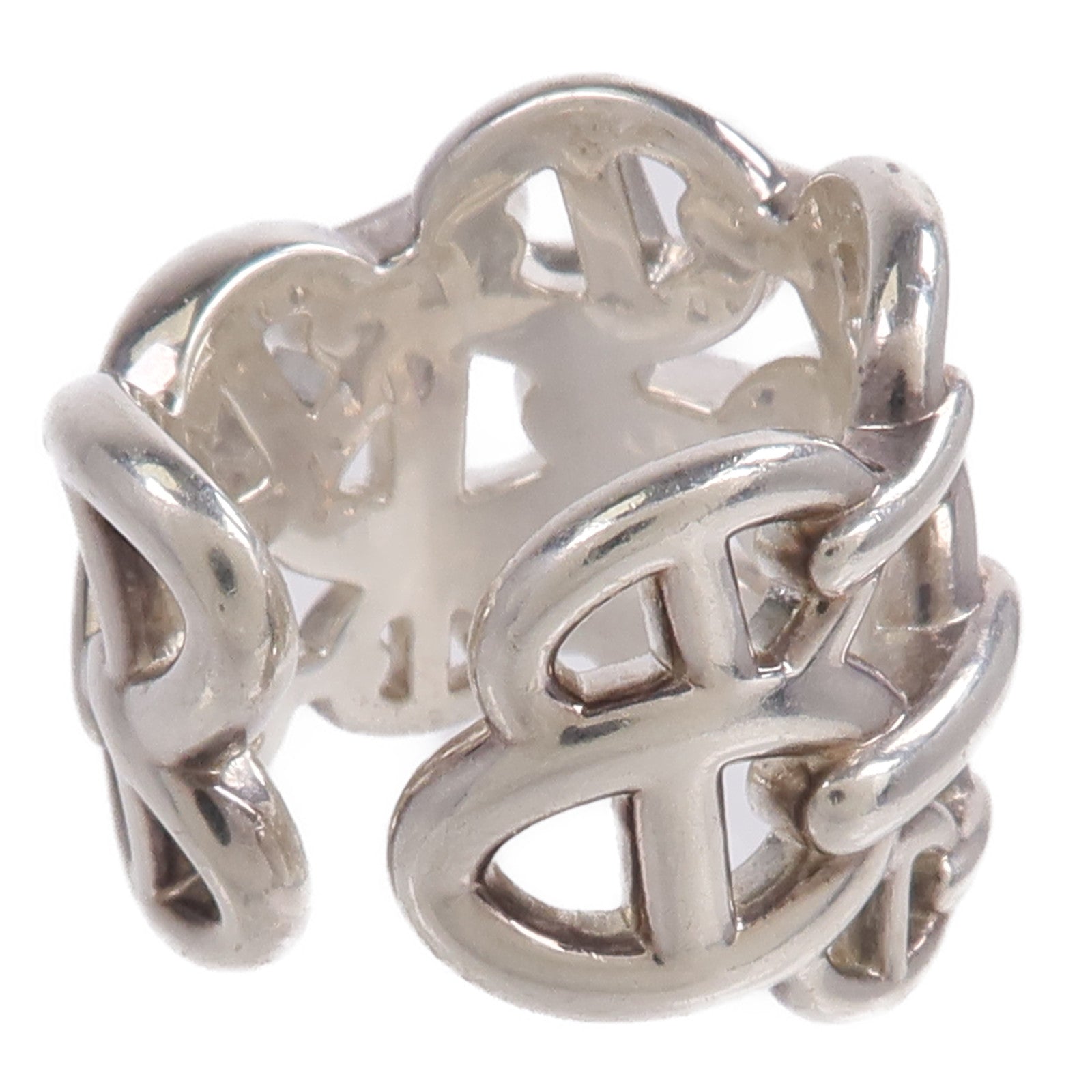 HERMES 925純銀Chaine d'ancre Enchainee Ring戒指
