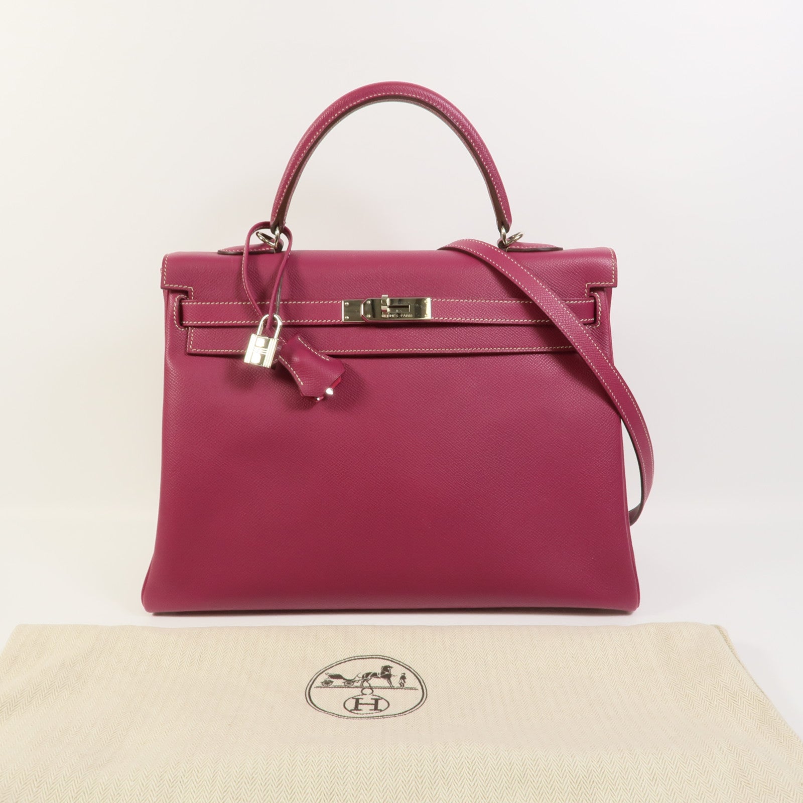 HERMES Togo皮革Kelly 35手挽肩背兩用袋Tosca