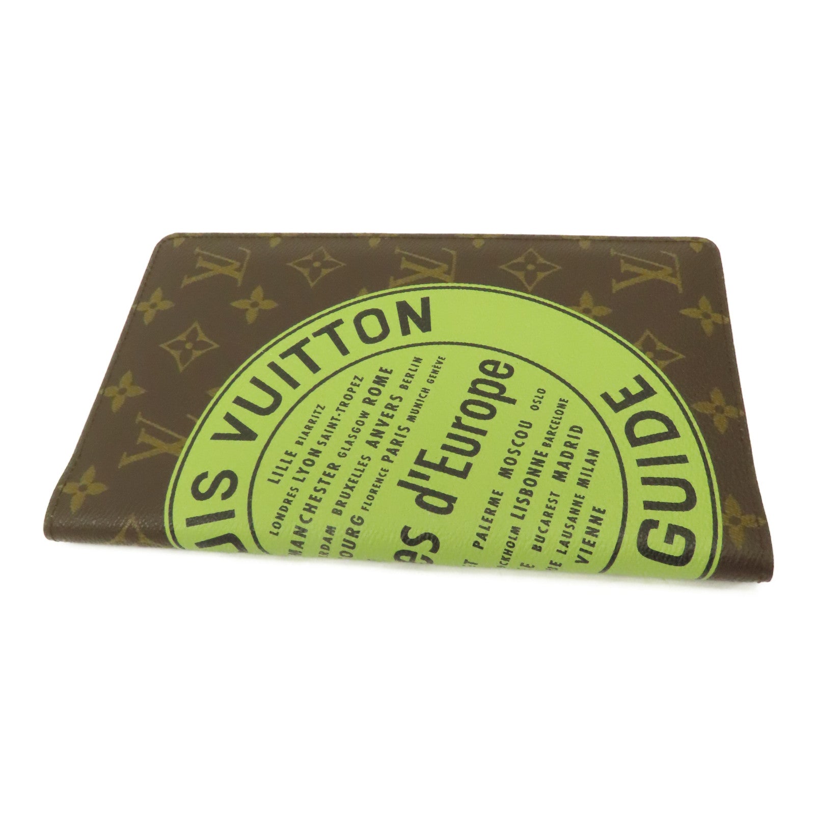 LOUIS VUITTON Monogram Book Case書套啡色/綠色
