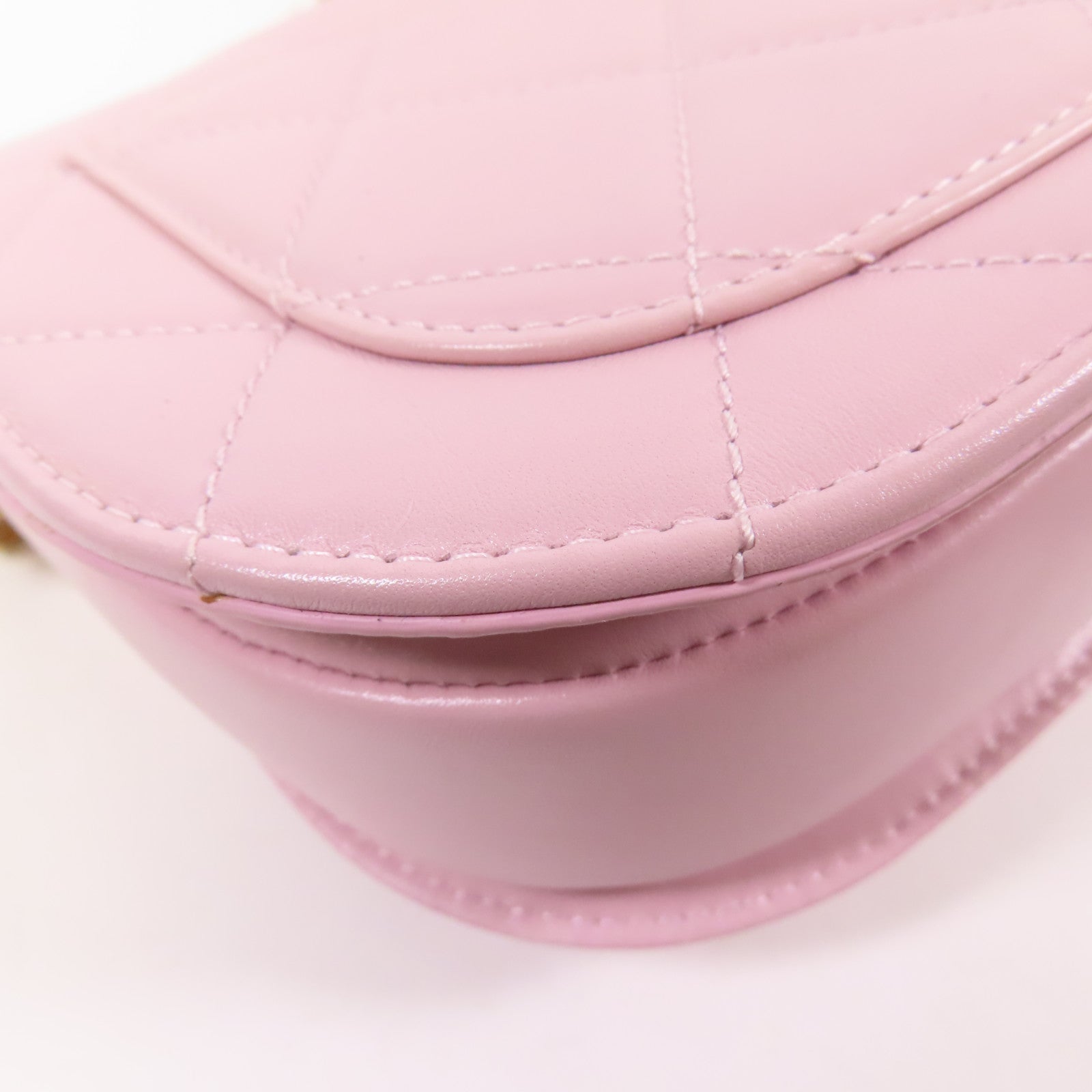 CHANEL 牛皮皮革Shoulder Bag金扣鏈帶肩背袋