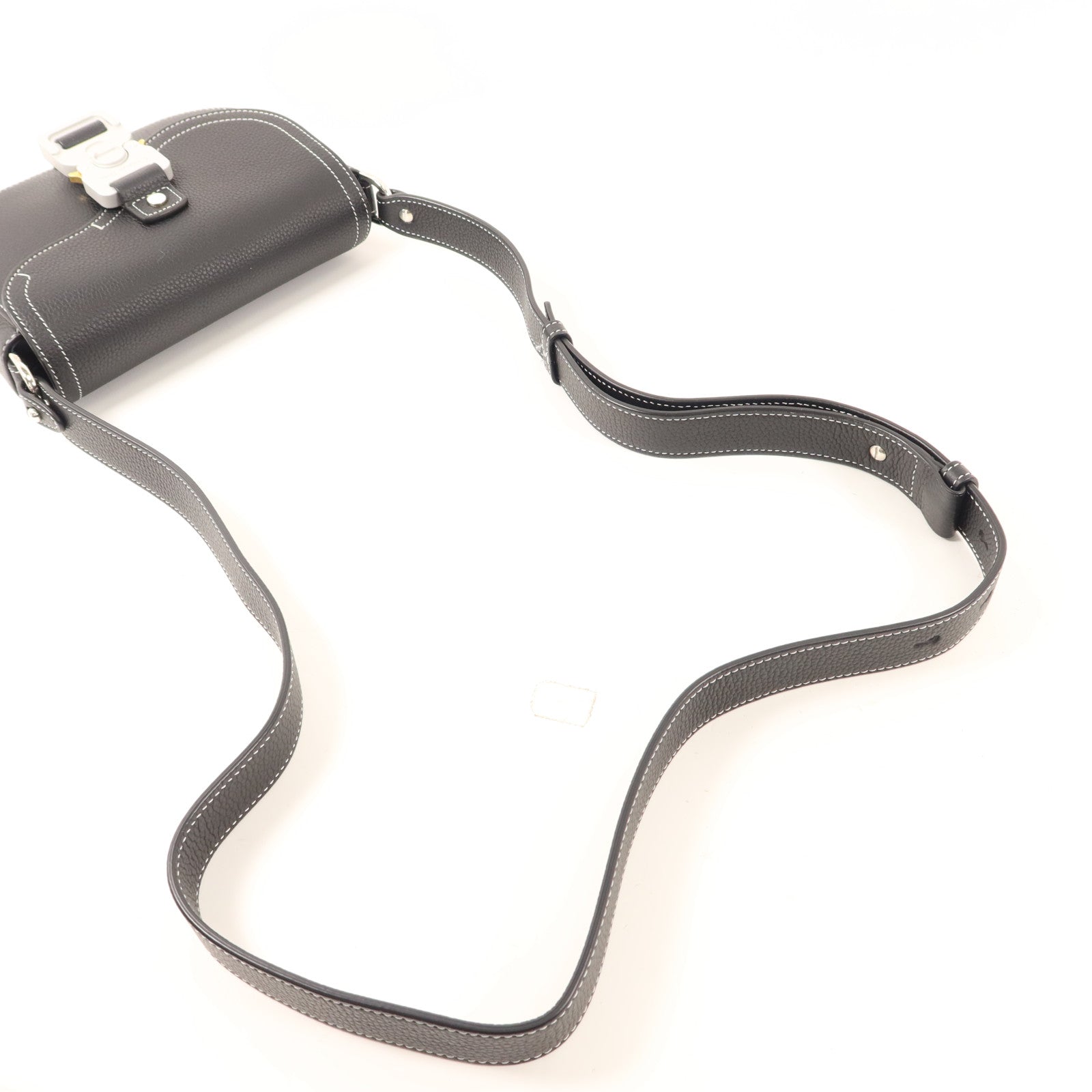 Dior 牛皮皮革Mini Saddle Messenger Bag With Flap銀扣肩背袋